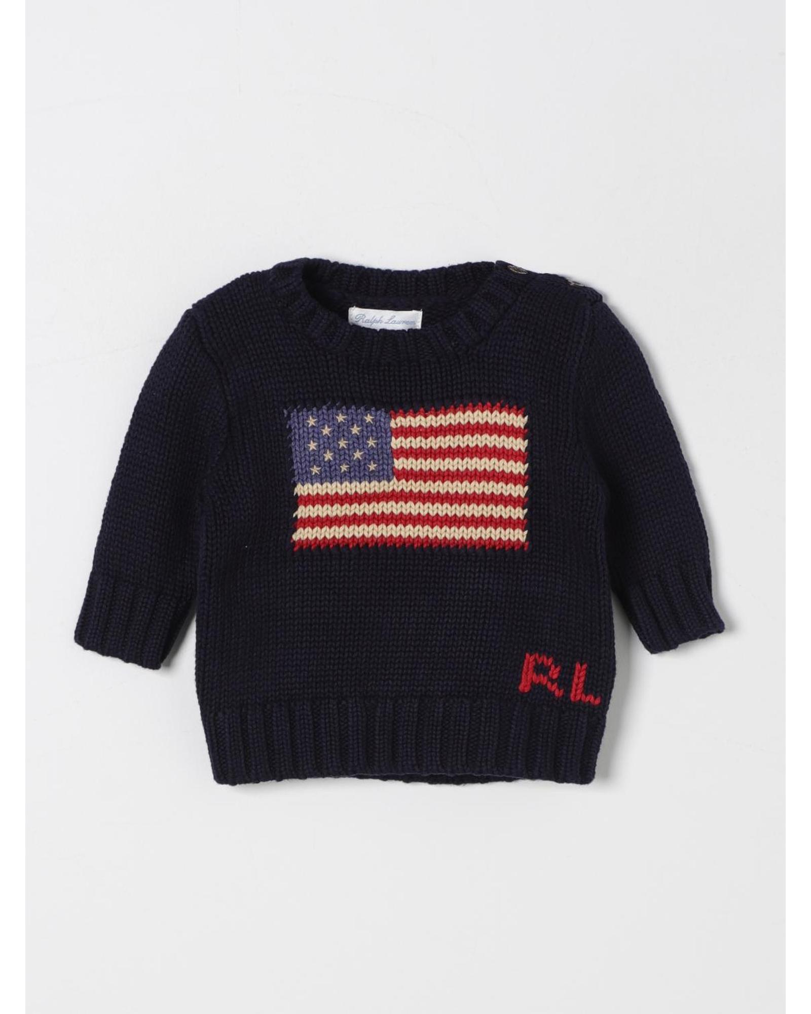 Polo Ralph Lauren Baby Flag Sweater Knit Kids Navy - Picture 3 of 8