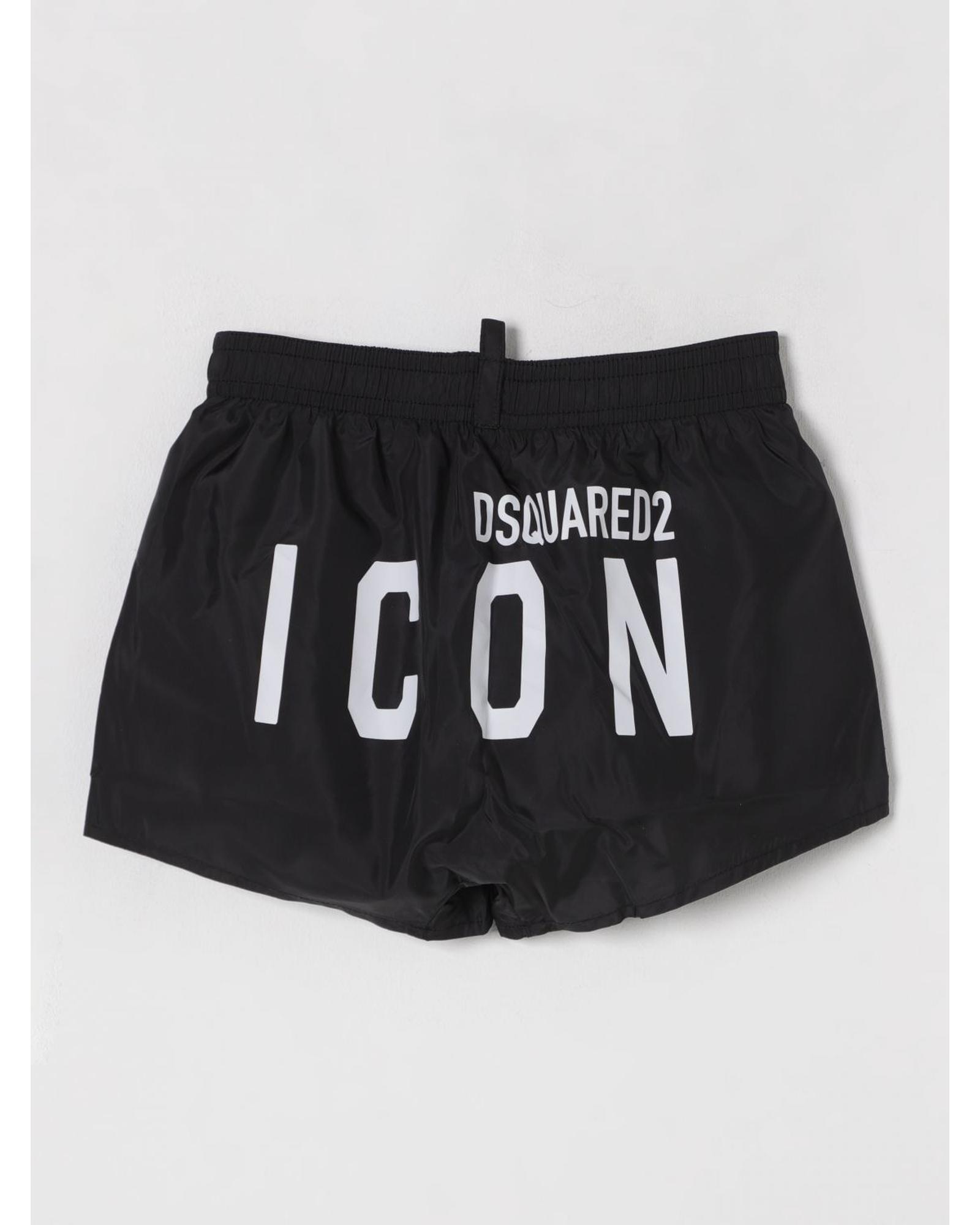 Dsquared2 Swim Shorts QuickDrying Fabric Kids Black Swimwear - Picture 6 of 8