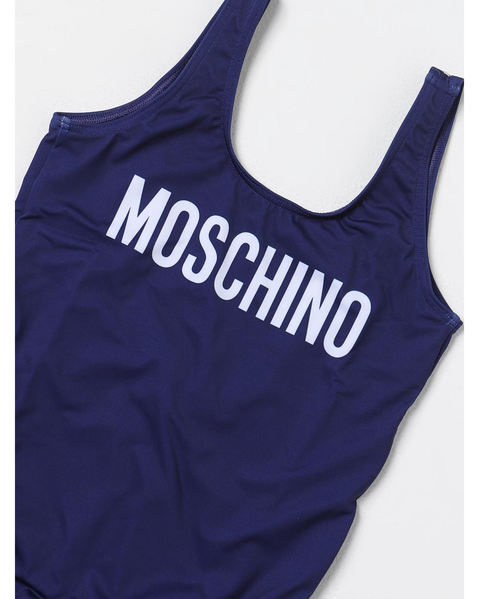 Moschino Swimsuit Logo OnePiece Kids Blue Swimwear - Picture 15 of 15