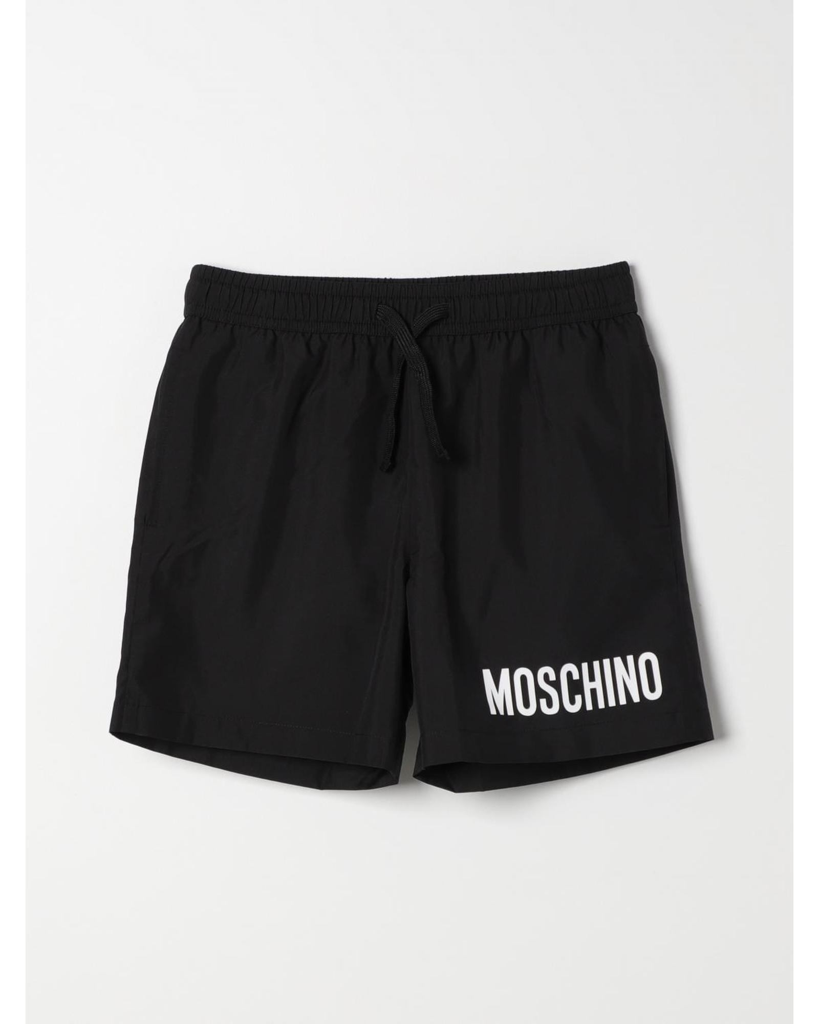 Moschino Swim Trunks Logo Detail Kids Black One Piece - Picture 7 of 9