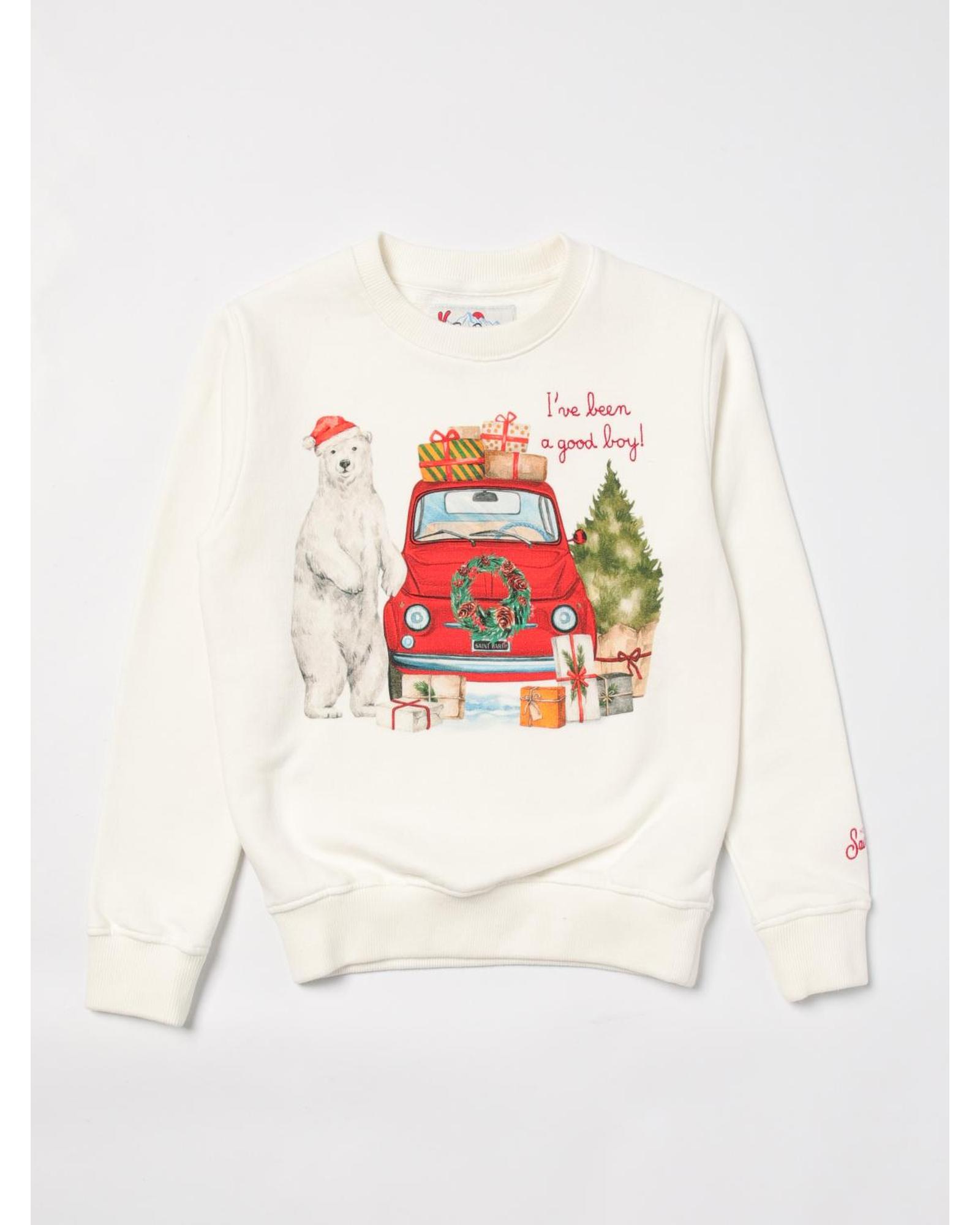 Mc2 Saint Barth Christmas Polar Bear Sweater Kids Multicolor - Picture 3 of 6