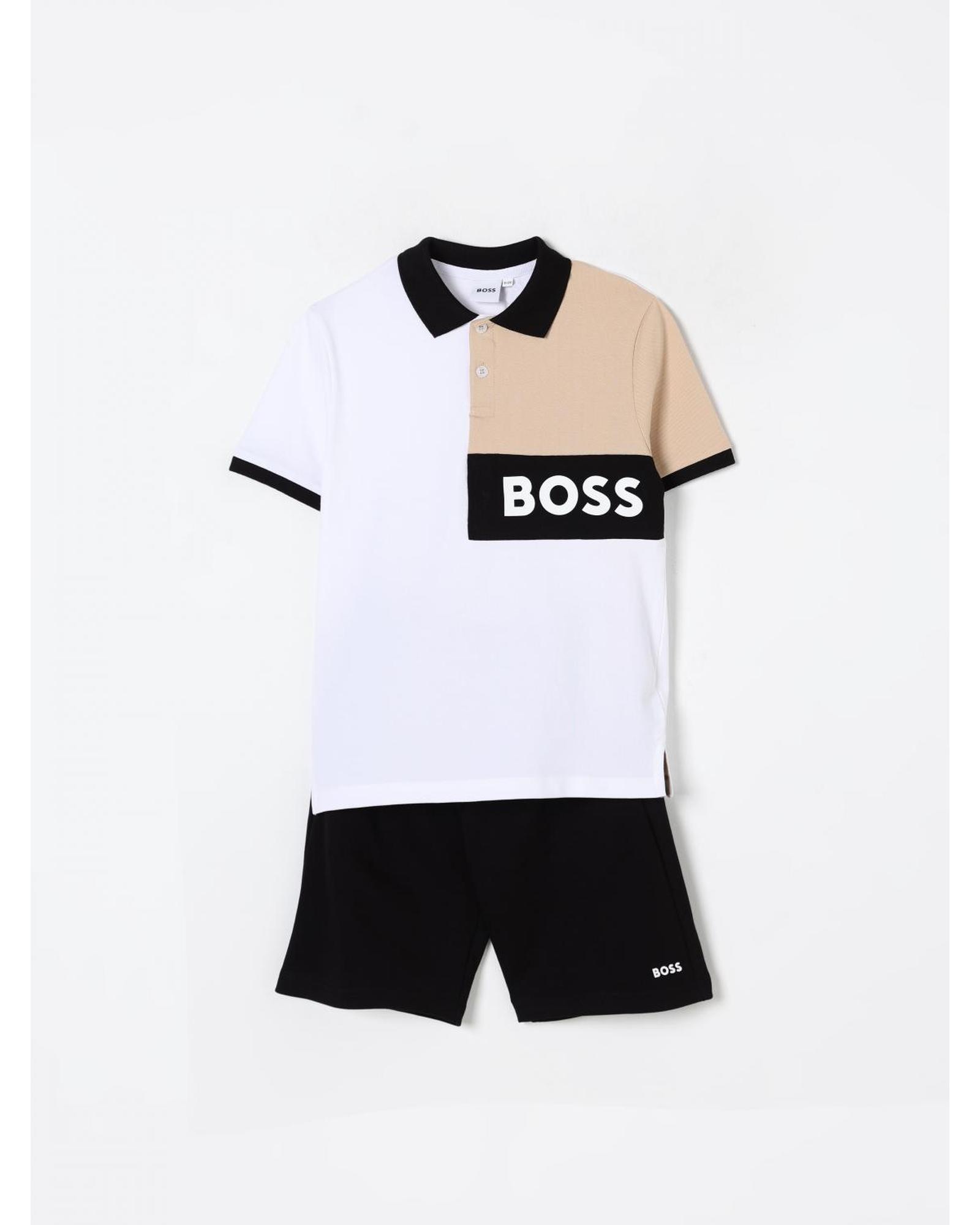 Boss Boys Polo Shirt and Shorts Set Kids White - Picture 7 of 12