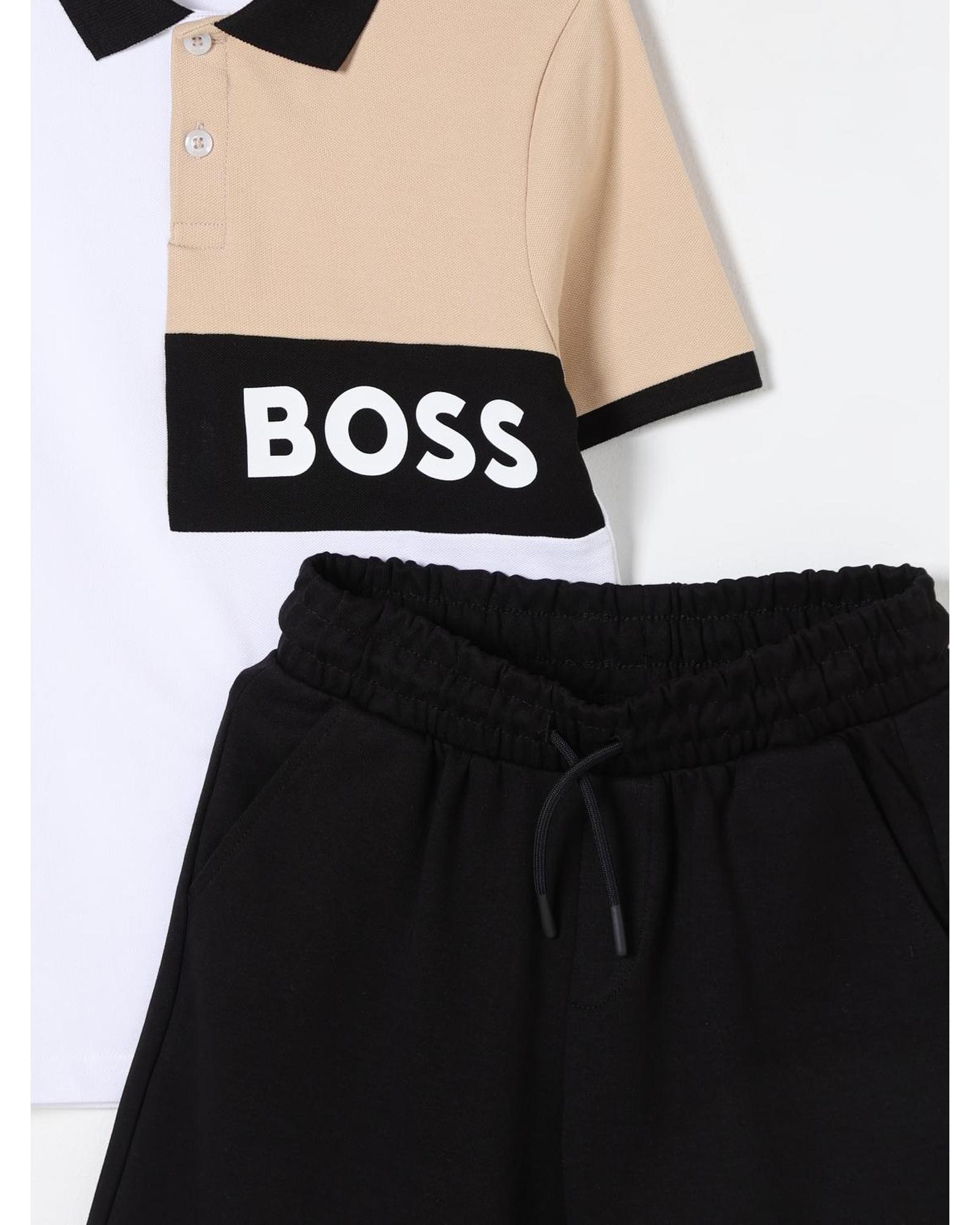 Boss Boys Polo Shirt and Shorts Set Kids White - Picture 12 of 12