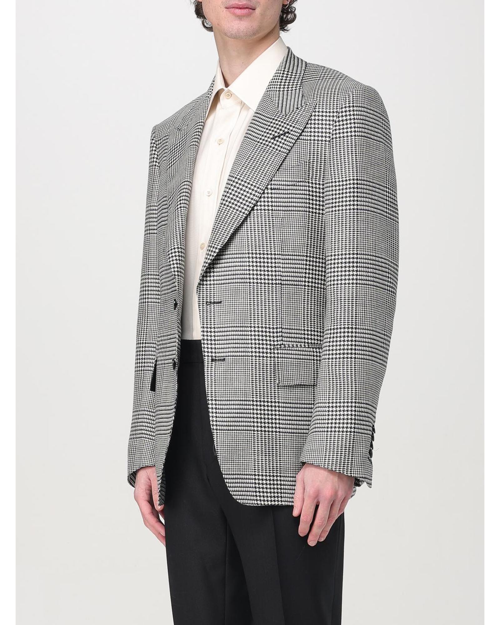 Tom Ford Prince of Wales Check Blazer Men Black - Picture 10 of 12