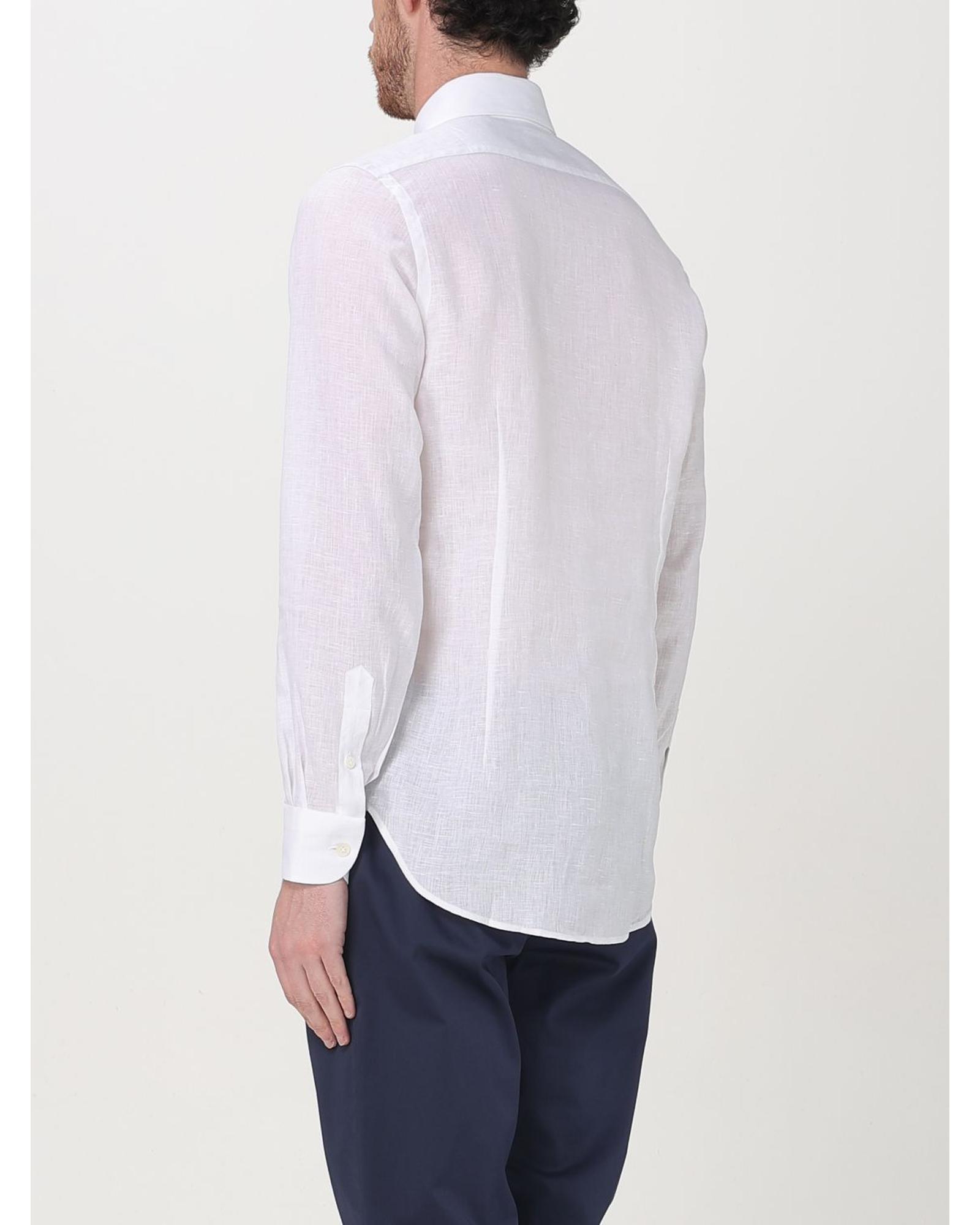 Eleventy Linen Long Sleeve Dress Shirt Men White - Picture 10 of 11