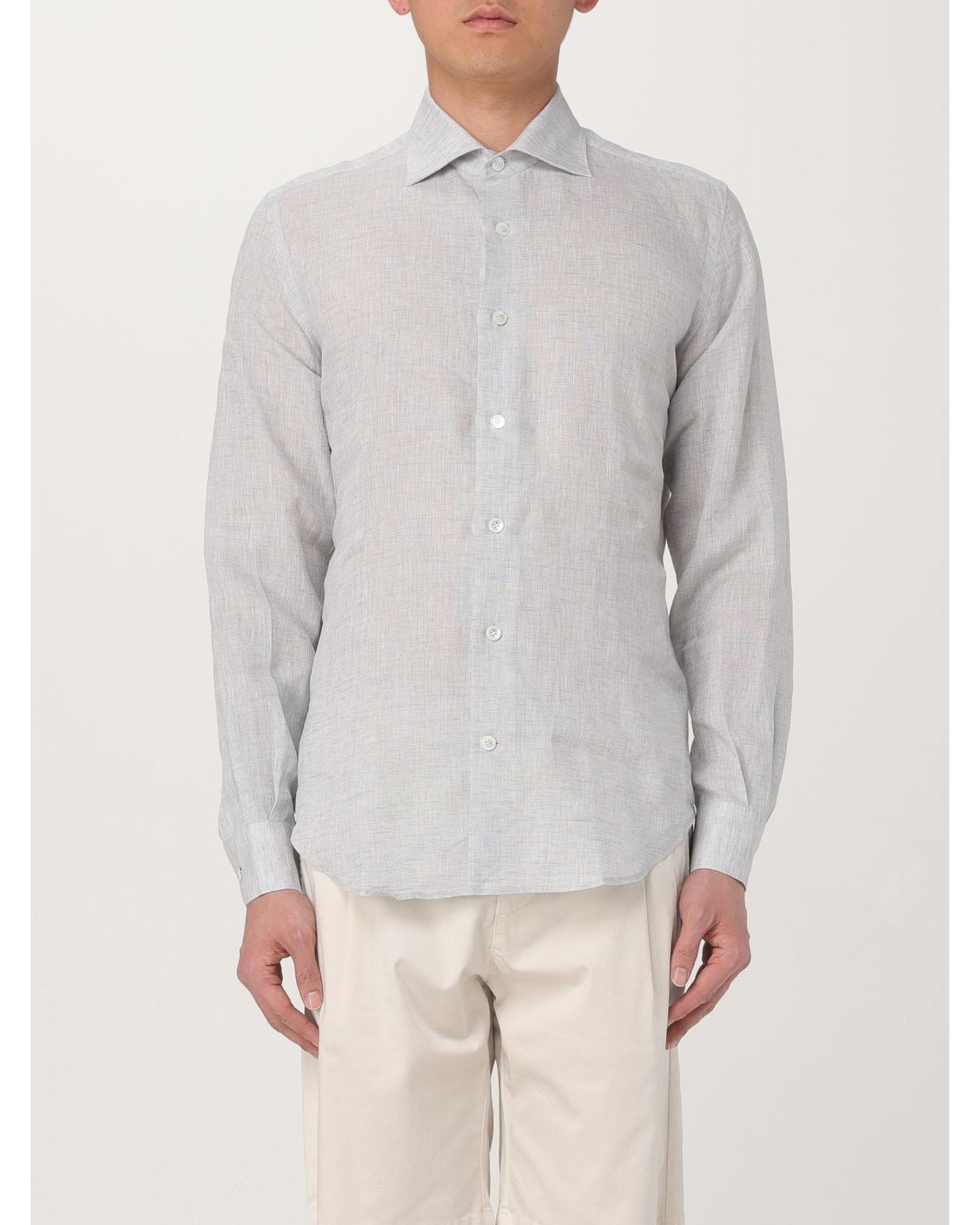 Eleventy Linen Long Sleeve Dress Shirt Men White - Picture 5 of 11