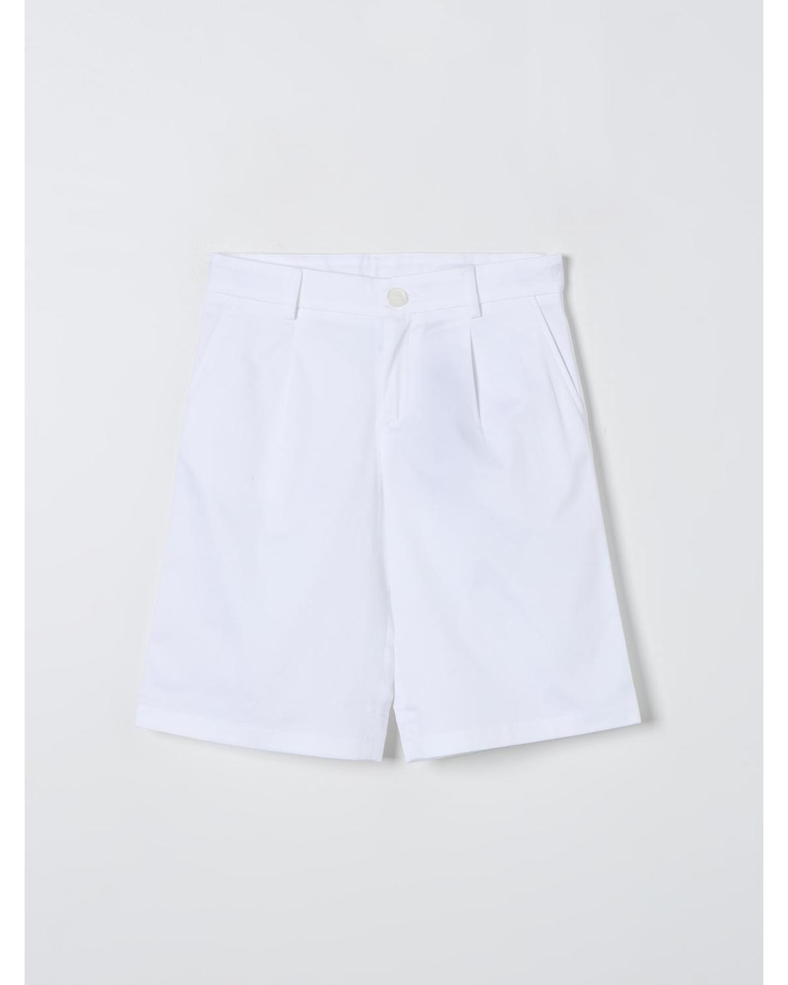 Dolce & Gabbana Tailored Pleated Cotton Shorts Kids White Shirts - Picture 13 of 18