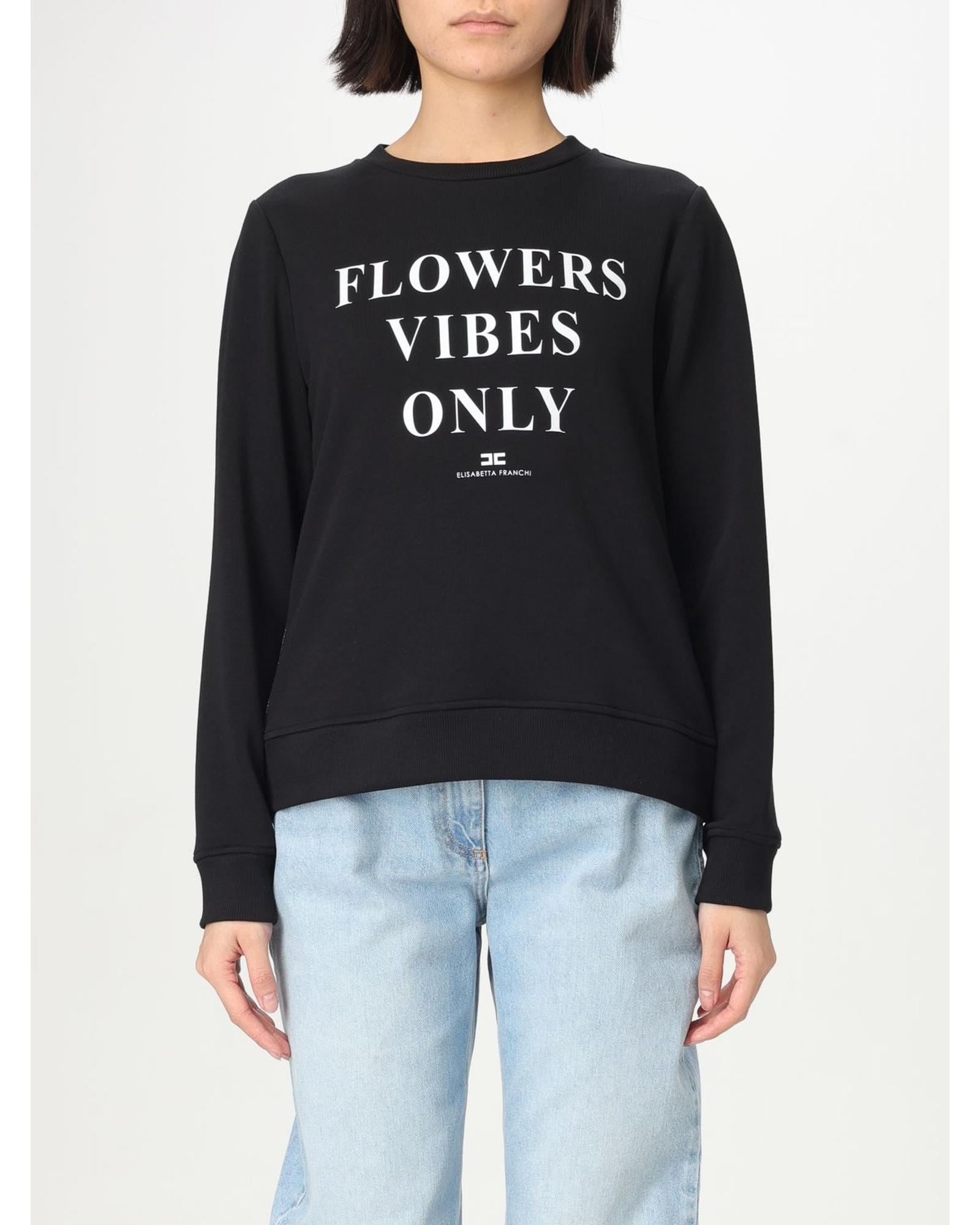 Elisabetta Franchi Flowers Vibes Only Sweatshirt Women White - Bild 6 von 12