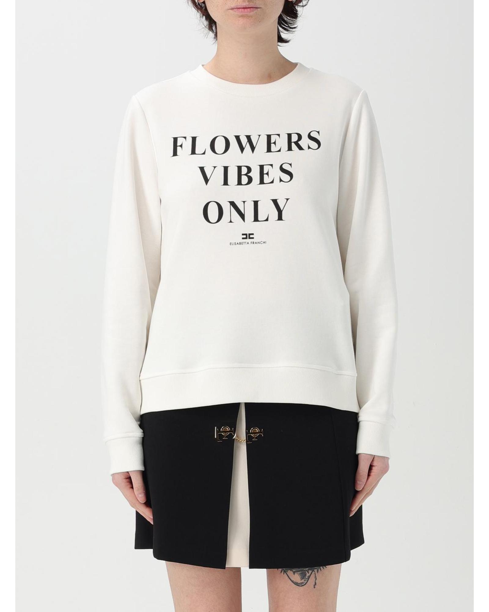 Elisabetta Franchi Flowers Vibes Only Sweatshirt Women White - Bild 9 von 12