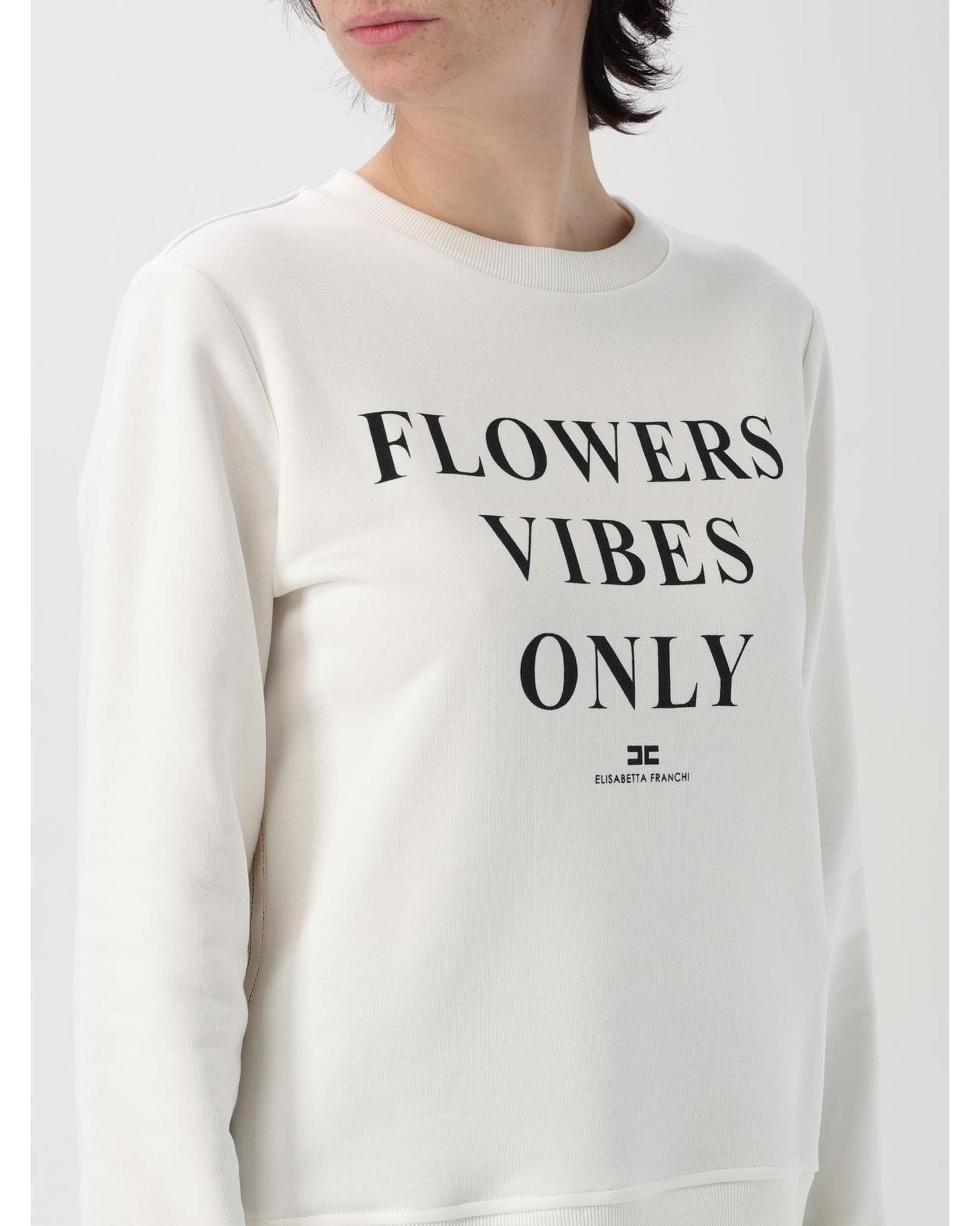 Elisabetta Franchi Flowers Vibes Only Sweatshirt Women White - Bild 12 von 12