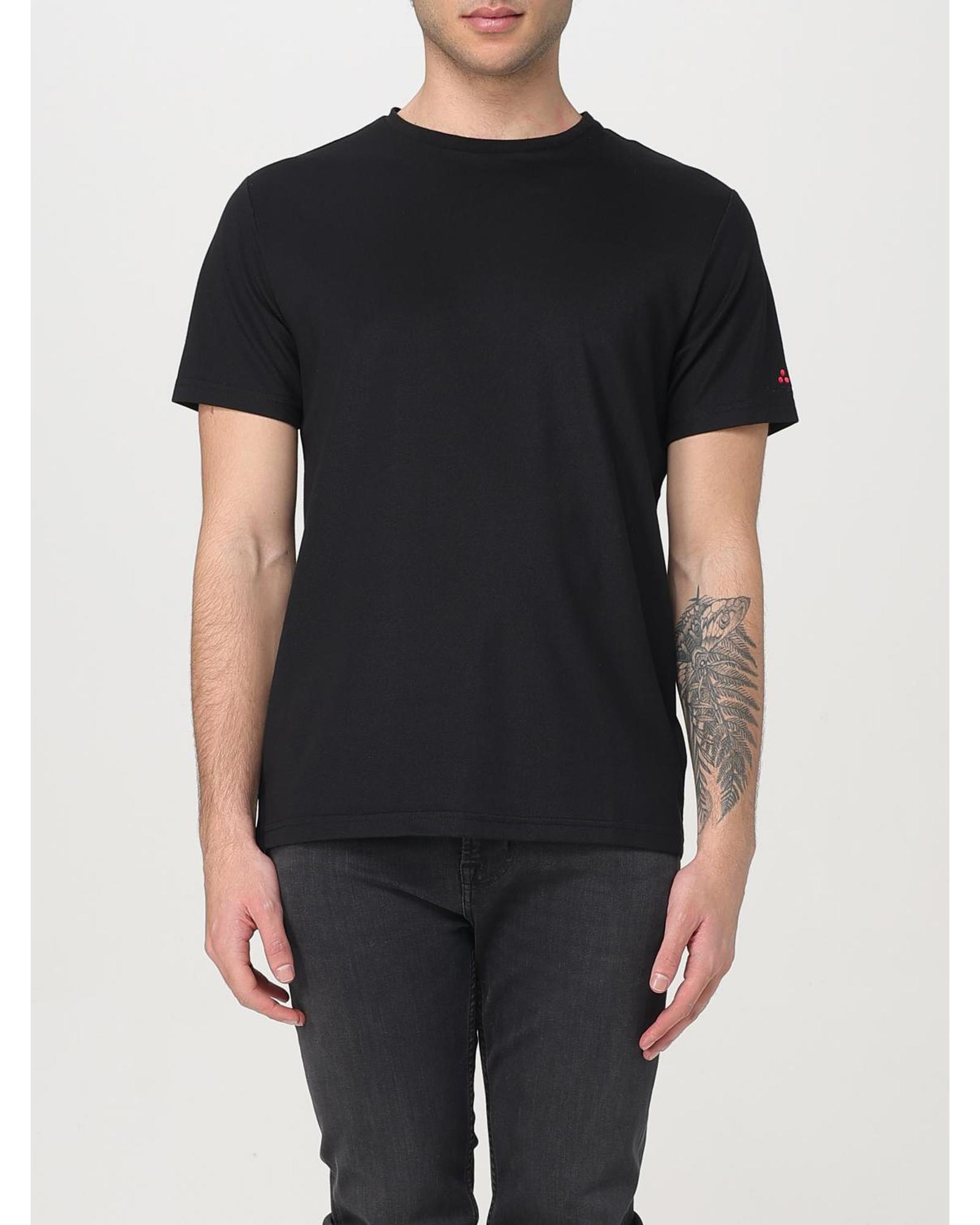 Peuterey Short Sleeve Crew Neck TShirt Men Black T-Shirts - Foto 14 di 16