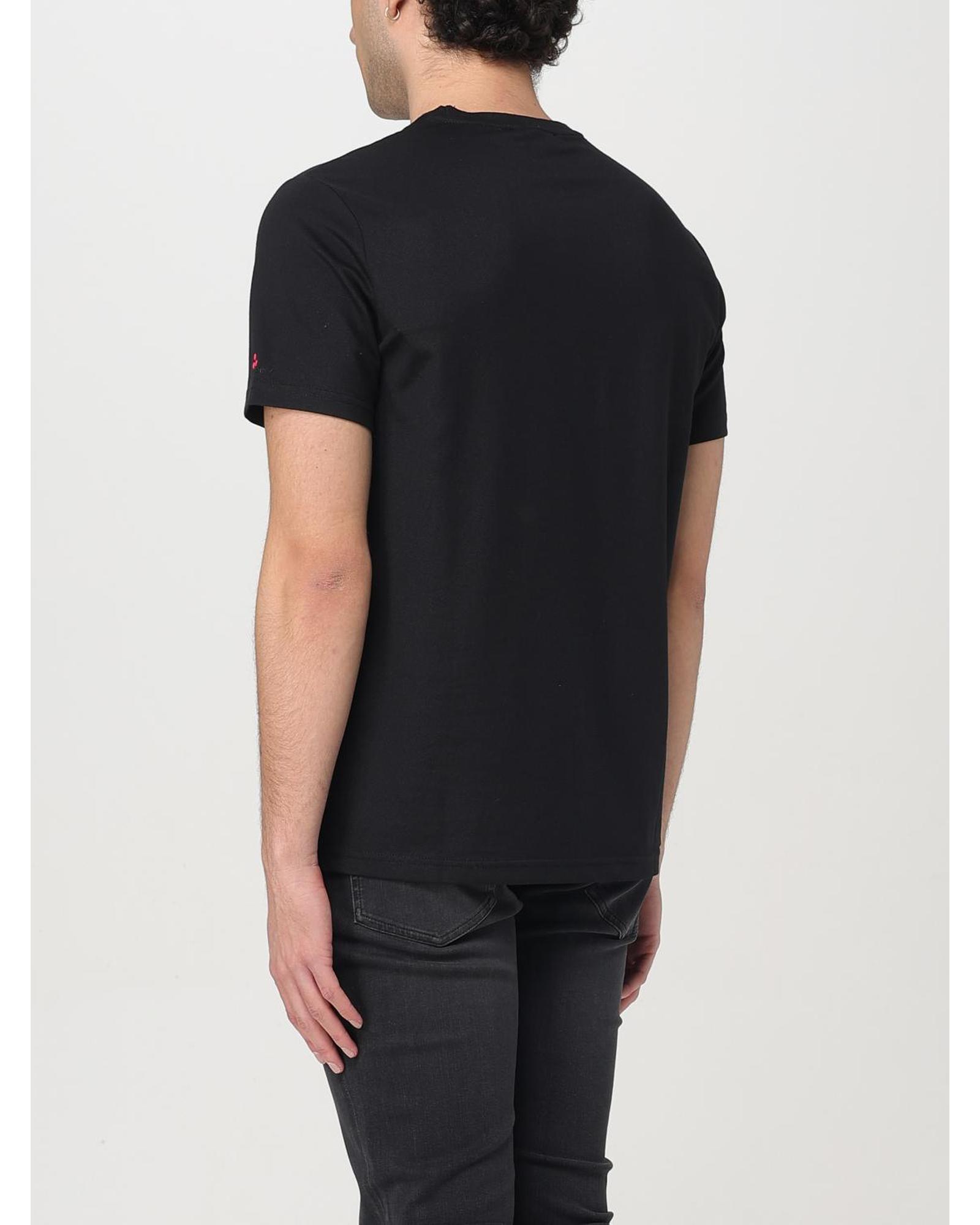 Peuterey Short Sleeve Crew Neck TShirt Men Black T-Shirts - Foto 15 di 16