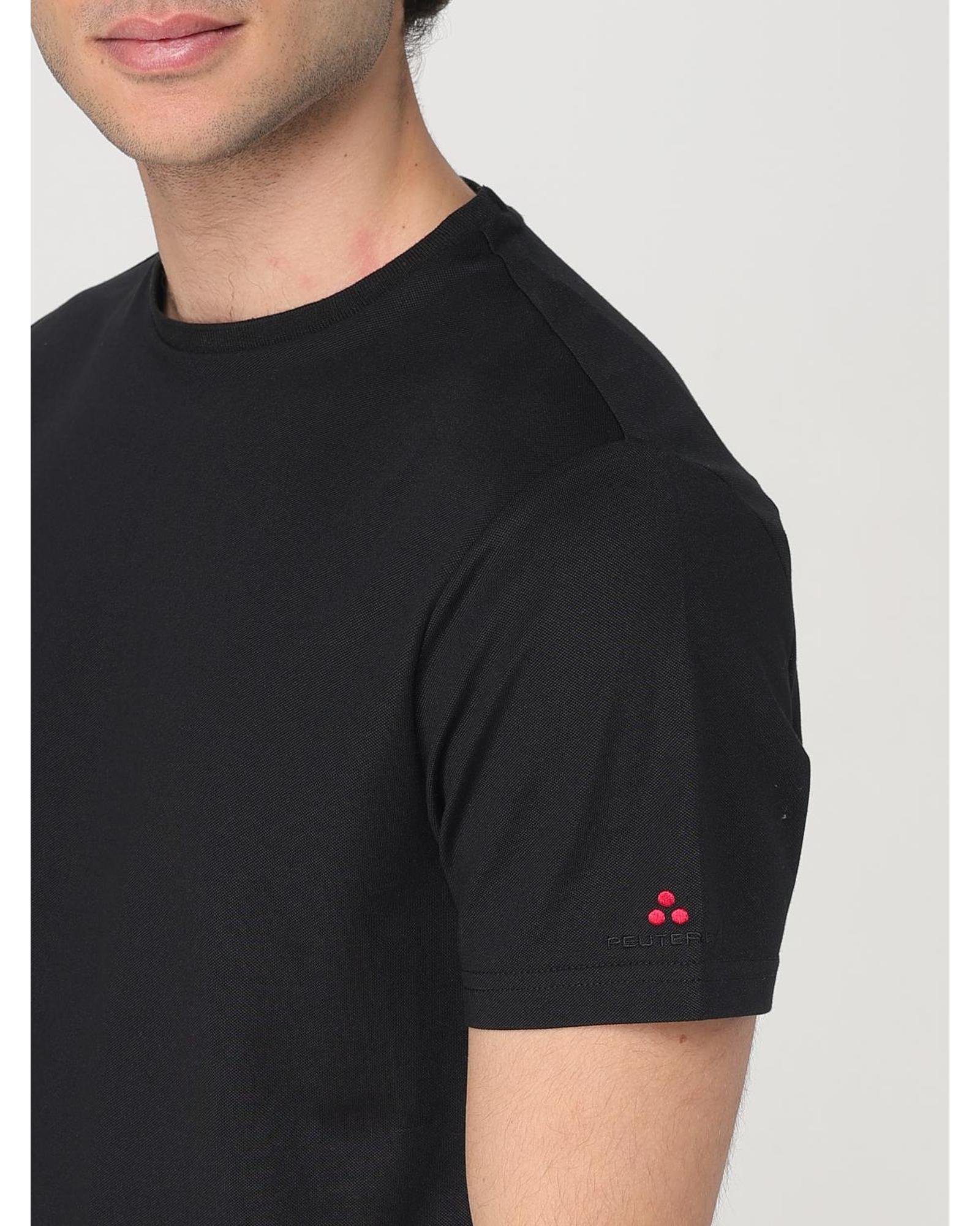 Peuterey Short Sleeve Crew Neck TShirt Men Black T-Shirts - Foto 16 di 16