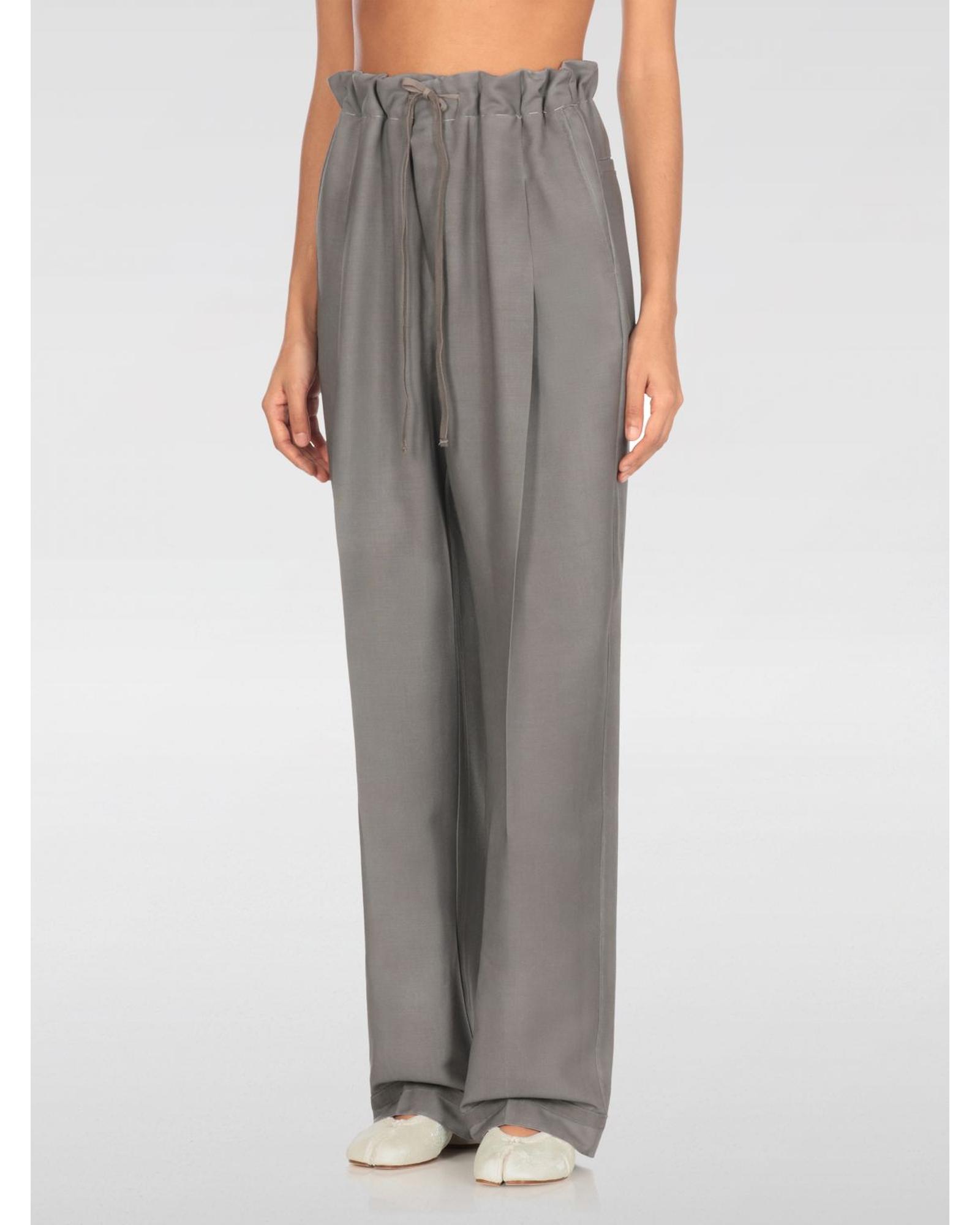 Maison Margiela Wide Leg Cupro Trousers Women Grey Pants - Bild 6 von 9