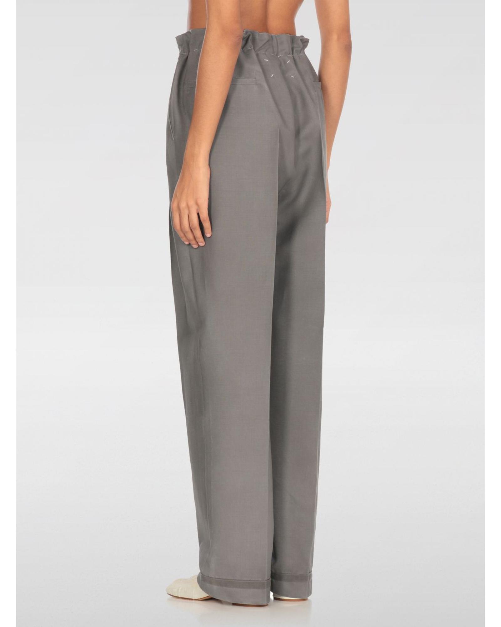 Maison Margiela Wide Leg Cupro Trousers Women Grey Pants - Bild 8 von 9
