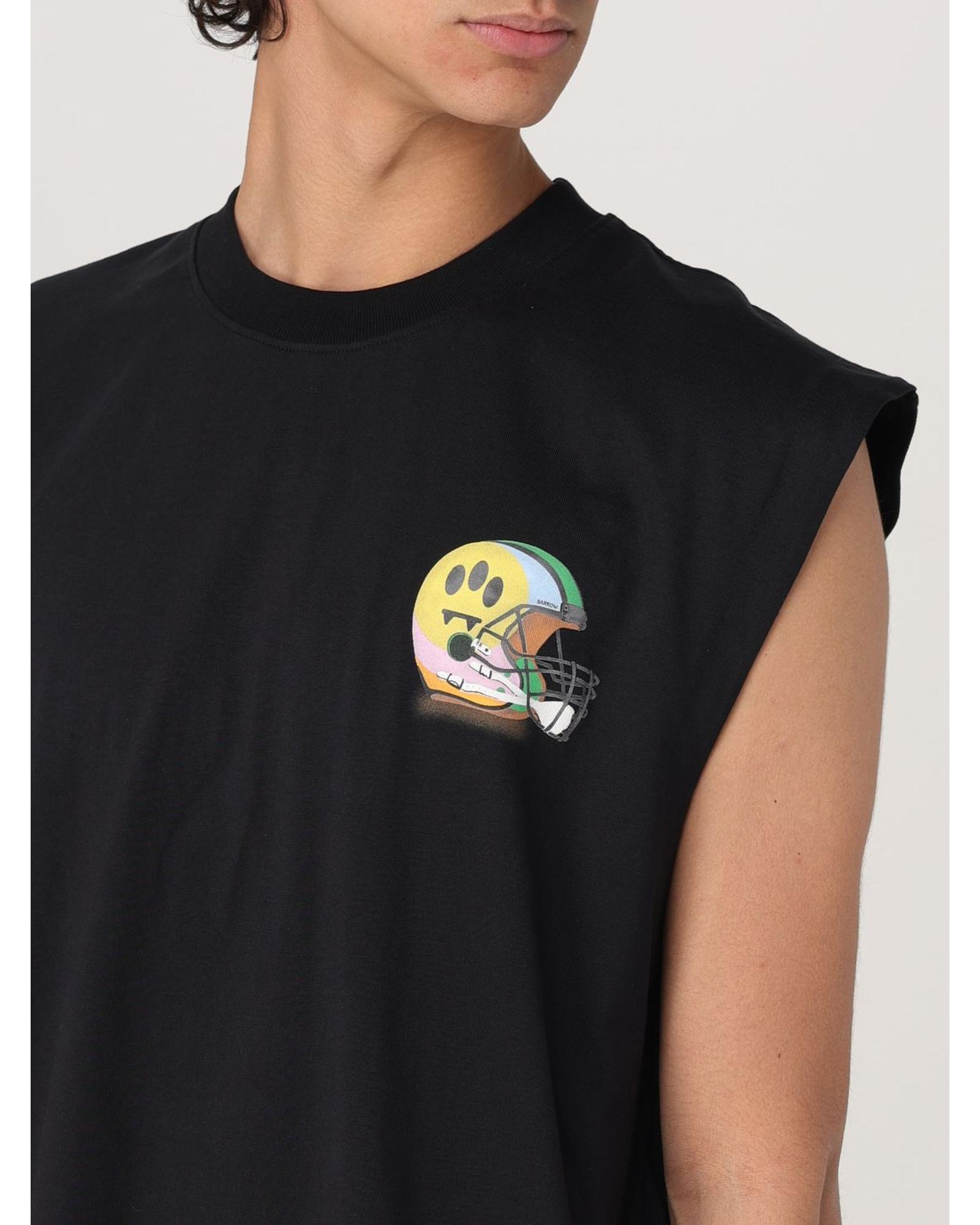 Barrow Sleeveless Graphic Tee Men Black T-Shirts - Foto 7 di 10