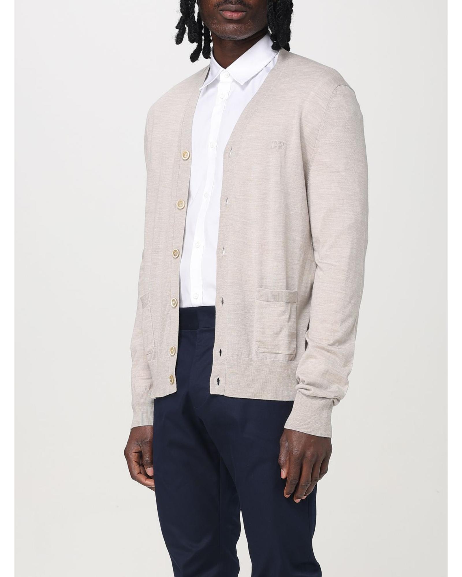 Dsquared2 Merino Wool VNeck Cardigan Men Black Sweaters - Picture 8 of 13