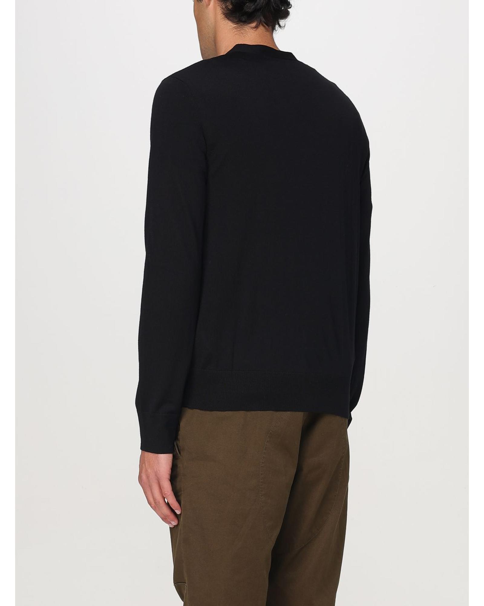 Dsquared2 Merino Wool VNeck Cardigan Men Black Sweaters - Picture 11 of 13