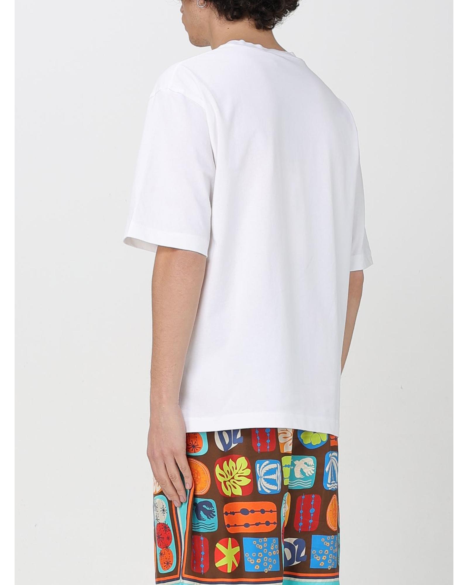 Dsquared2 Summer Lovers Graphic Tee Men White T-Shirts - Foto 14 di 20
