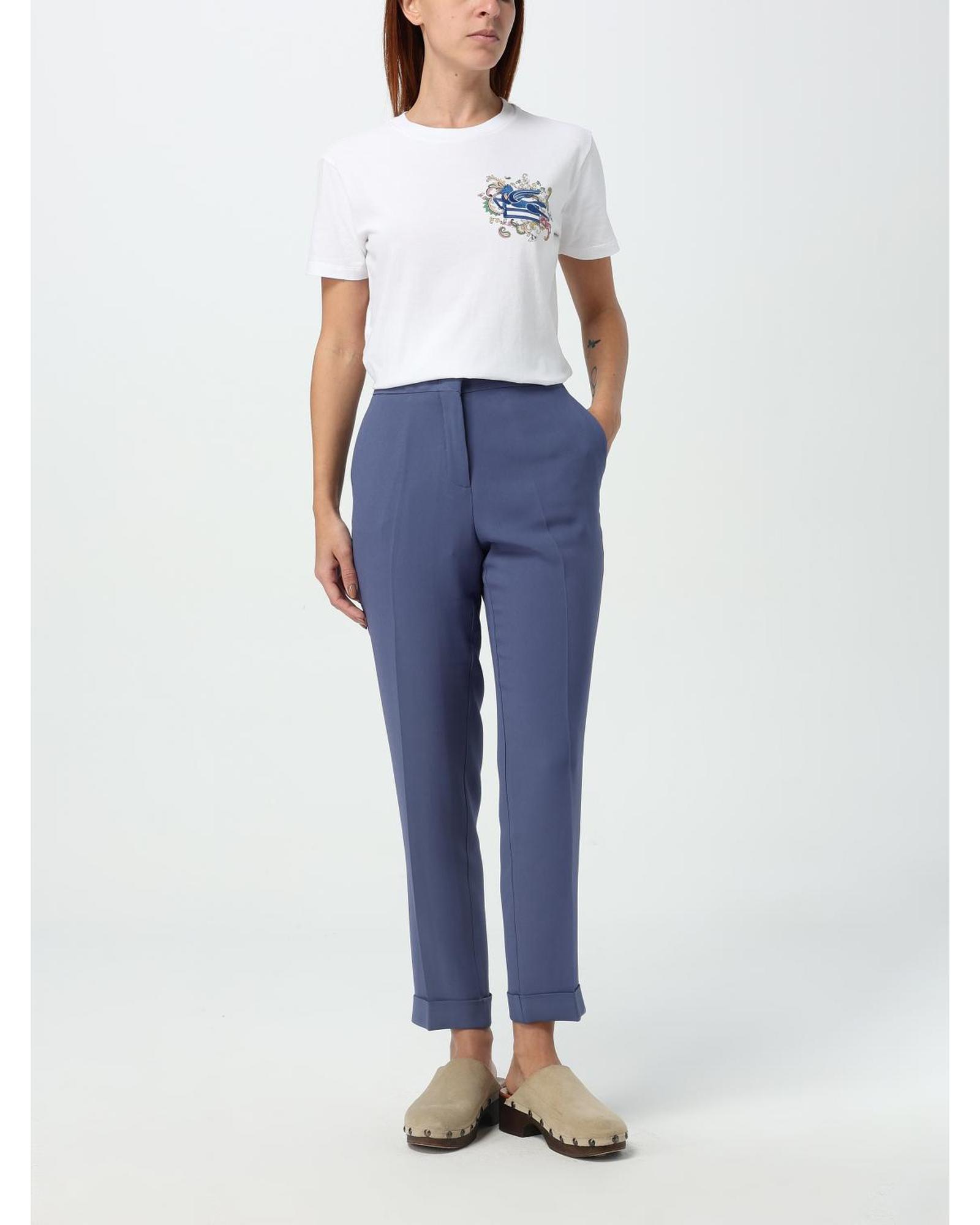 Etro Printed Short Sleeve Cotton TShirt Women White T-Shirts - Picture 13 of 26