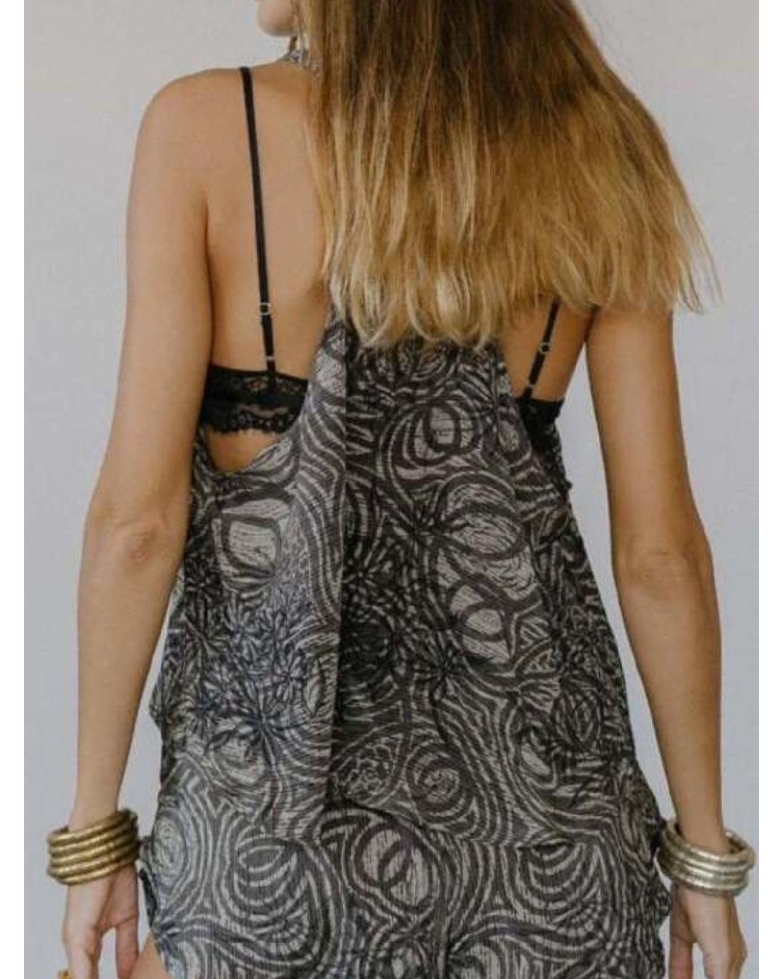 Everyday the Label Printed Scoop Neck Tank Women Grey Tanks & Camisoles - Picture 10 of 10