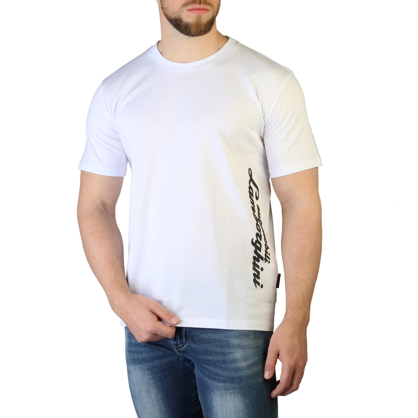Logo Print Round Neck T-Shirt in Cotton