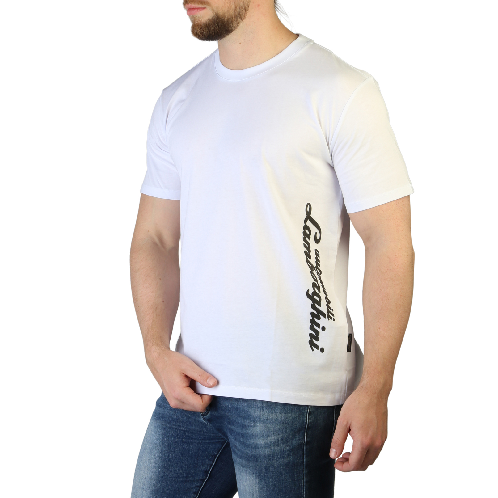 Logo Print Round Neck T-Shirt in Cotton
