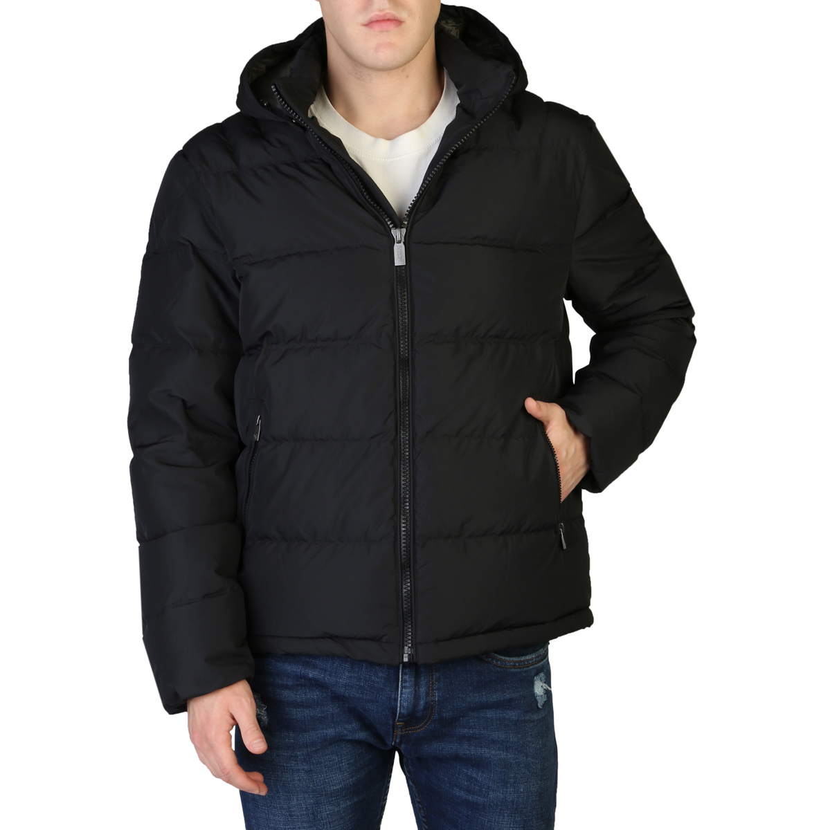 Pre-owned Ciesse Herren Bomberjacke Mit Reissverschluss In Schwarz