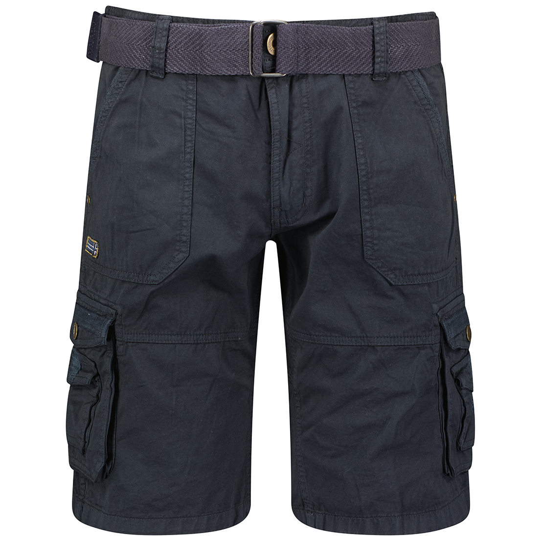 Logo Cotton Shorts with Zip-Fastening and Multiple Pockets