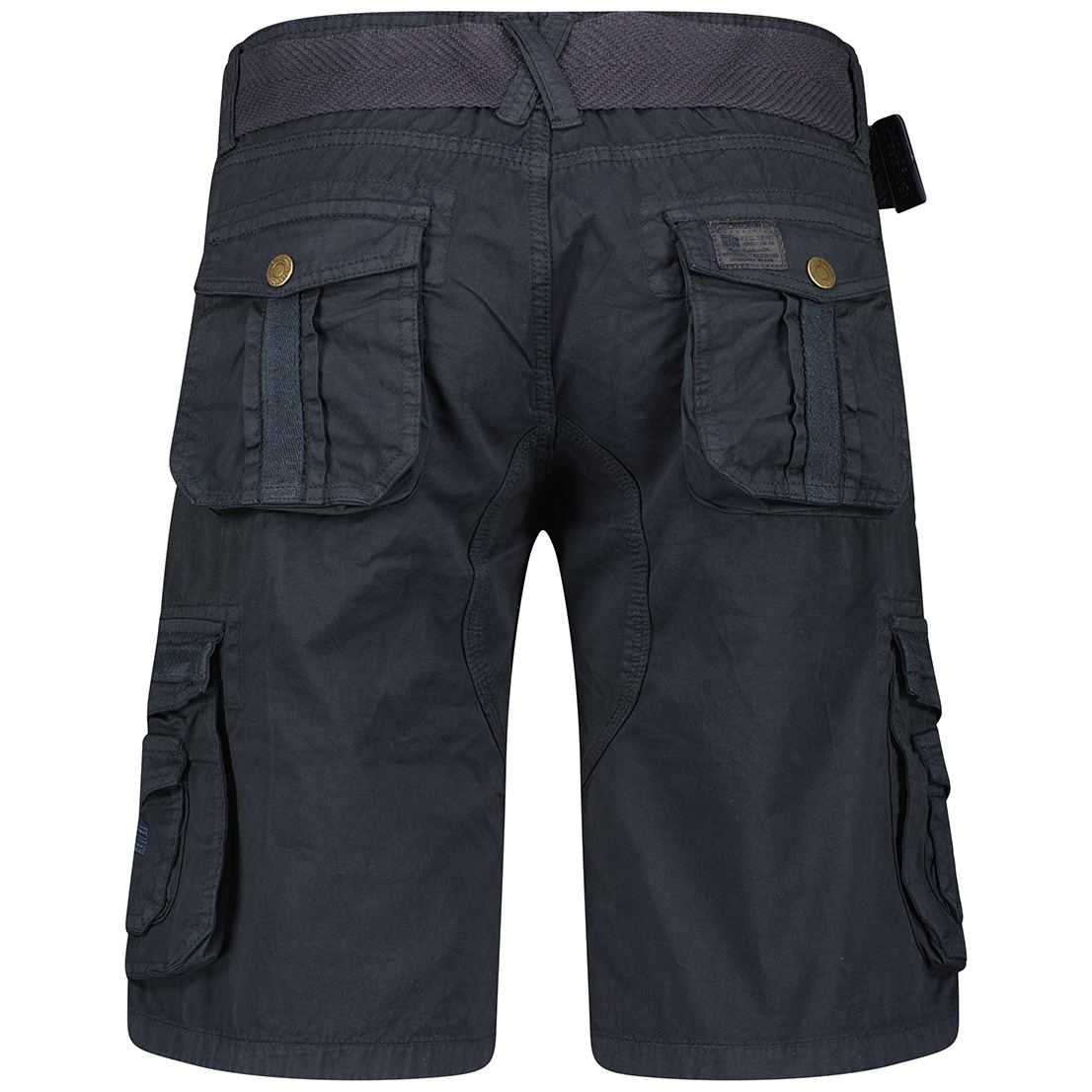 Logo Cotton Shorts with Zip-Fastening and Multiple Pockets