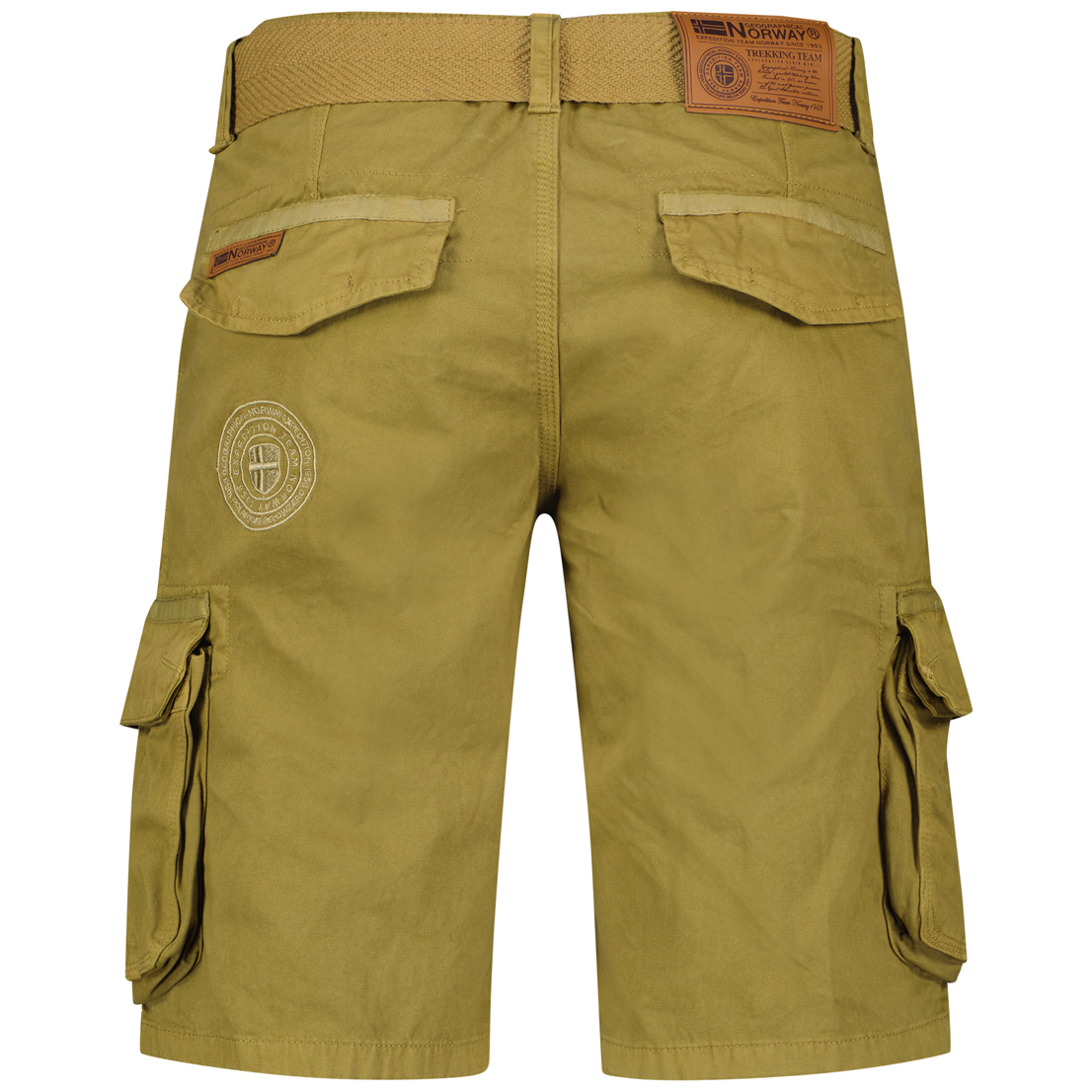 Cotton Shorts with Visible Logo and Multiple Pockets
