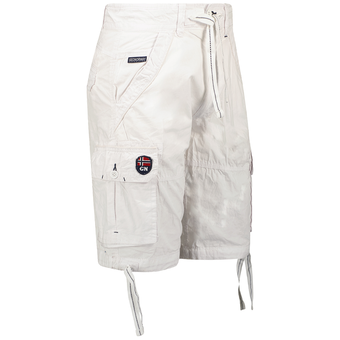 Cotton Shorts with Frogs and Zip Fastening