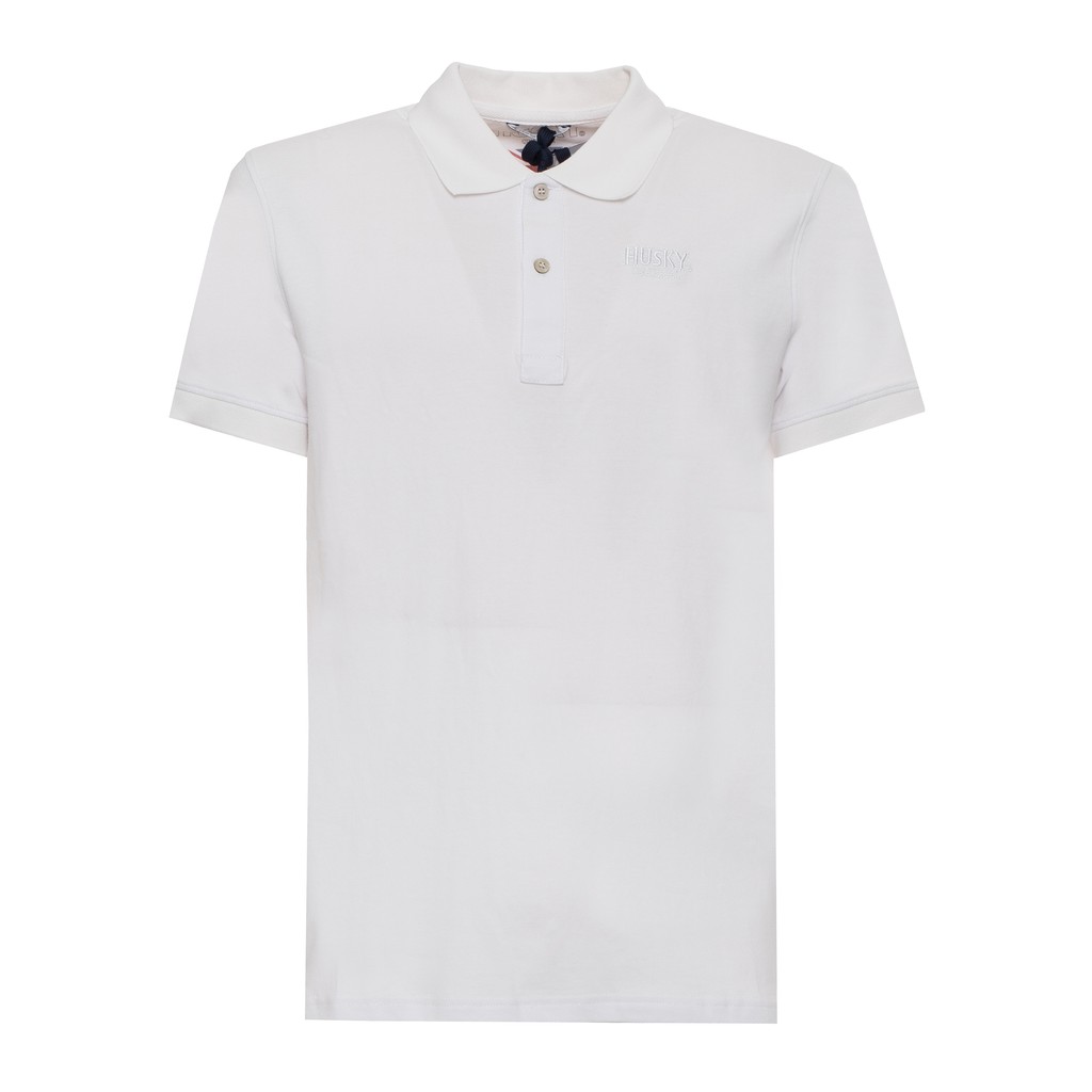 Short Sleeve Cotton Blend Polo Shirt with Button Fastening