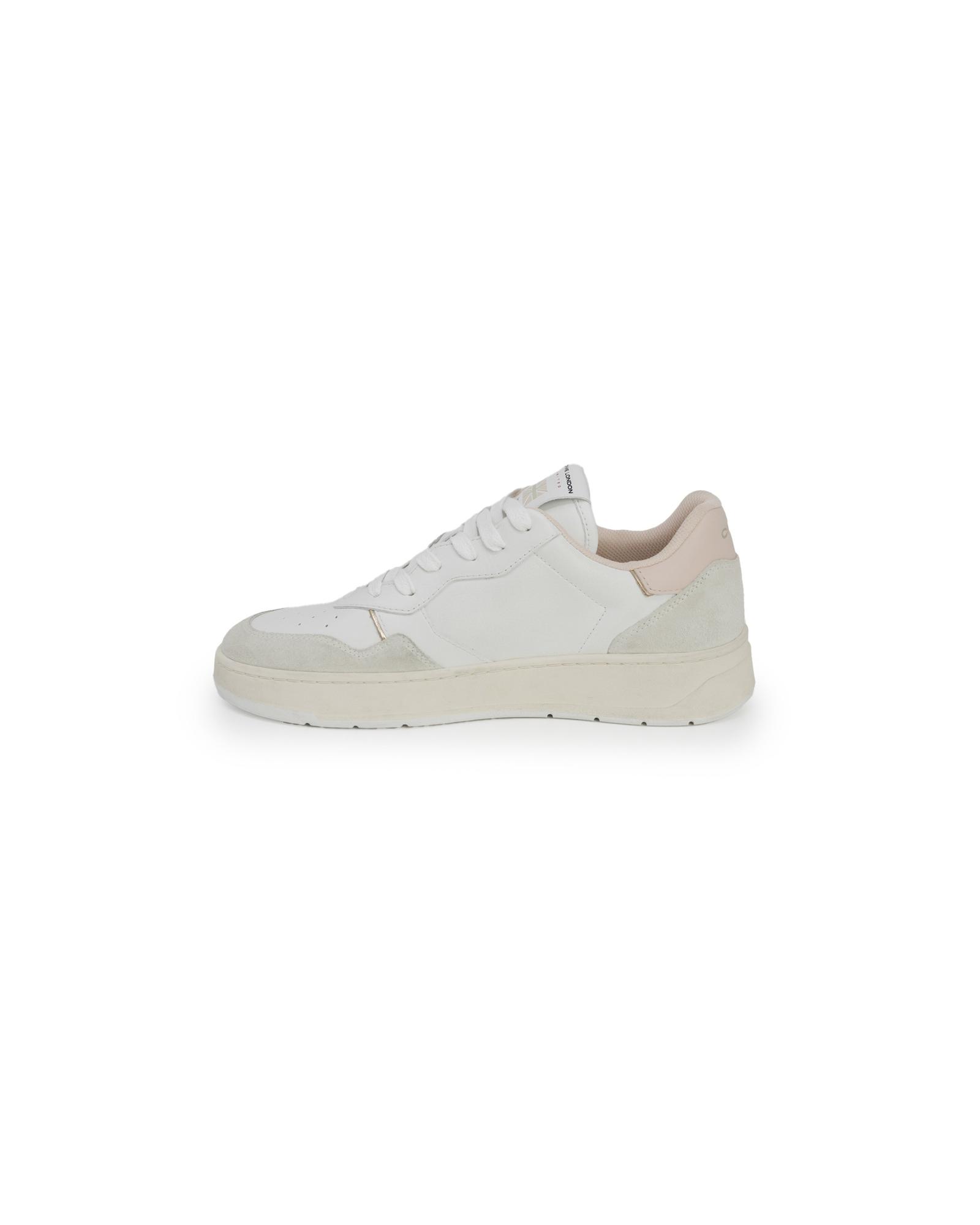 Pre-owned Crime London Plain White Leather-lined Sneakers With Rubber Sole -size 40 In Weiss