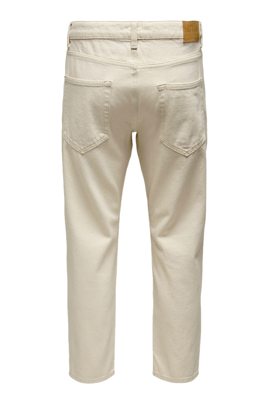 Cotton Jeans with Zip and Button Fastening