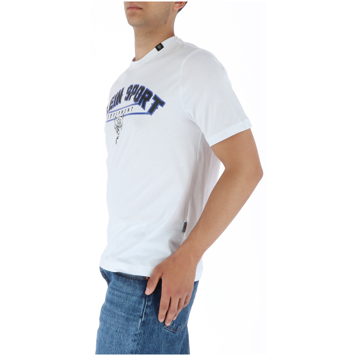 プレインスポーツタイガースクラッチホワイトTシャツ Plein Sport Tiger Head TShirt Casual Style Men White Shirts