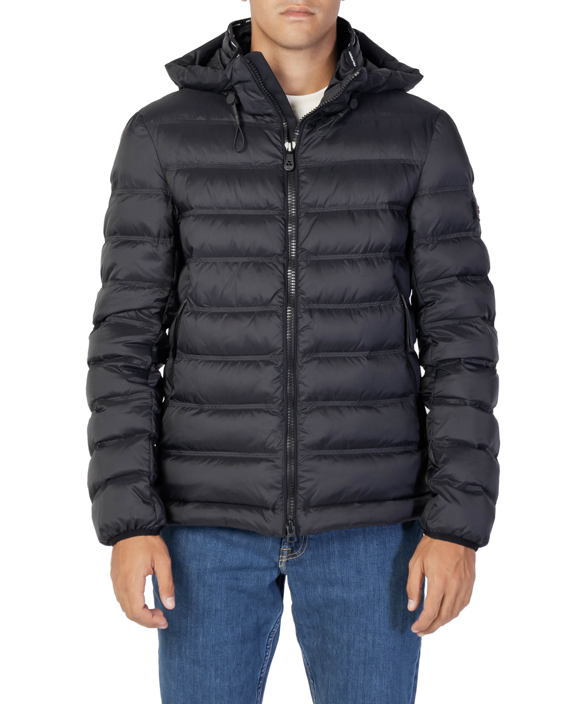 Nylon Hooded Jacket with Front Pockets