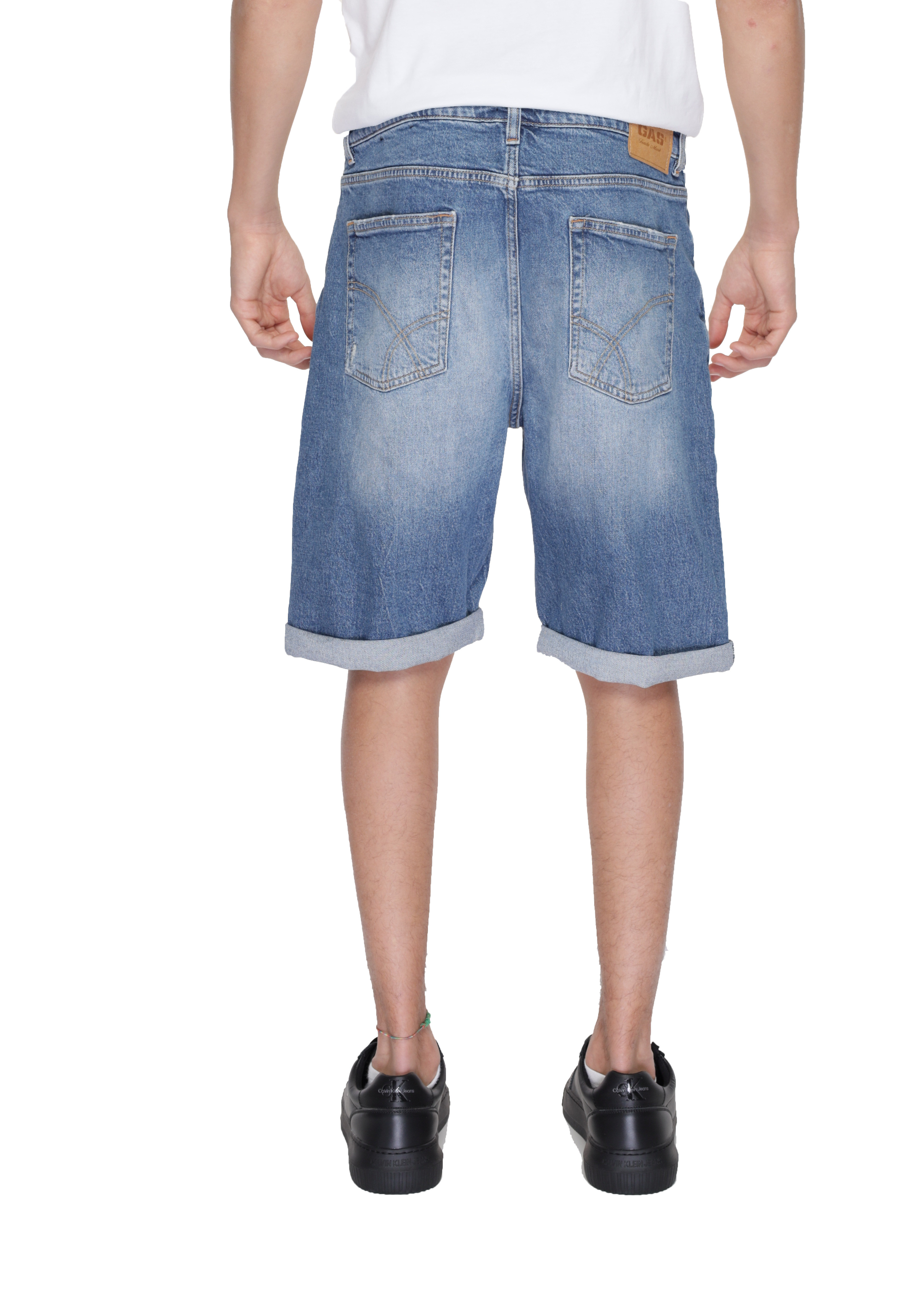 Worn Out Effect Cotton Shorts