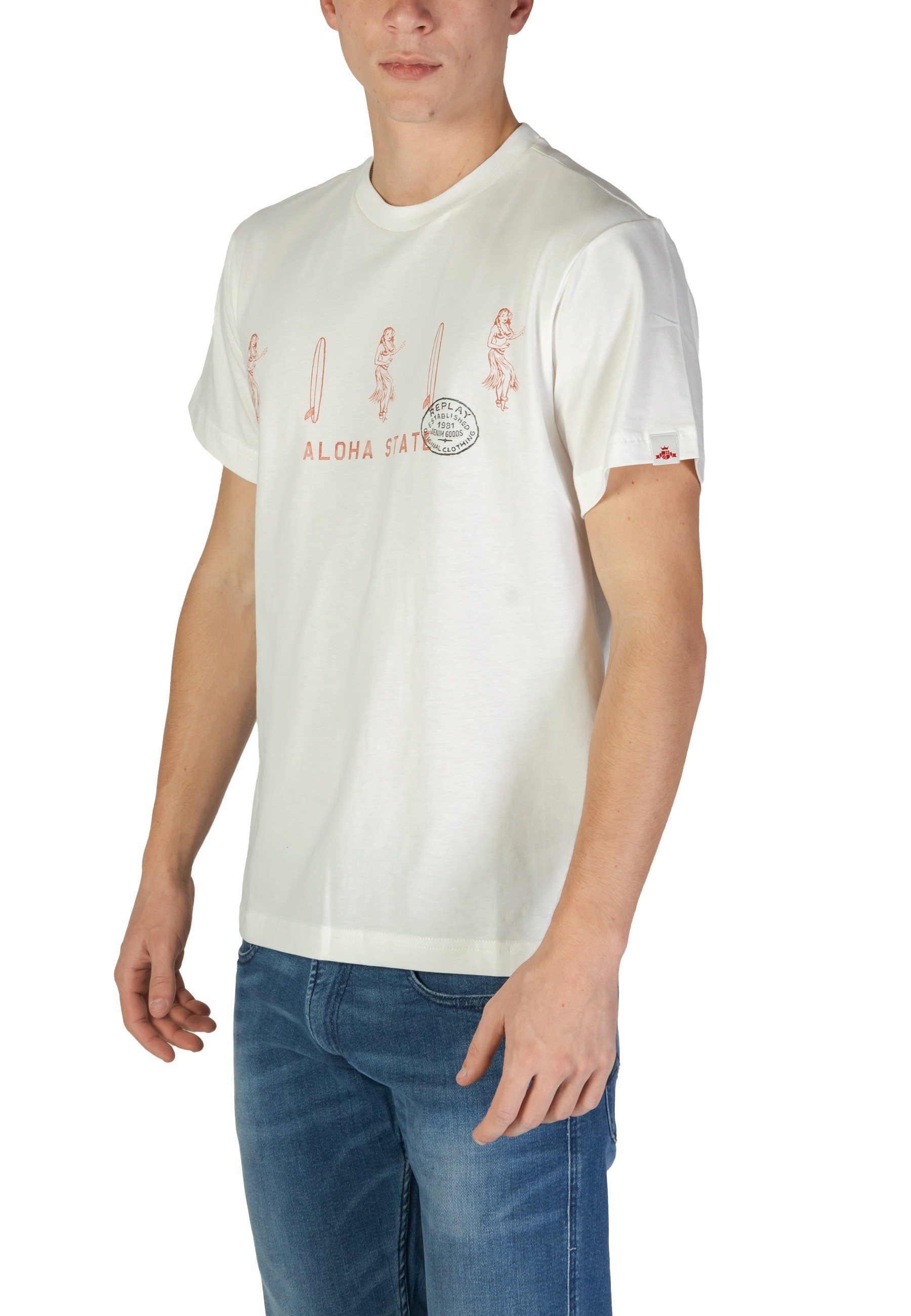 Replay Aloha State Graphic Tee Short Sleeve Crew Neck Men