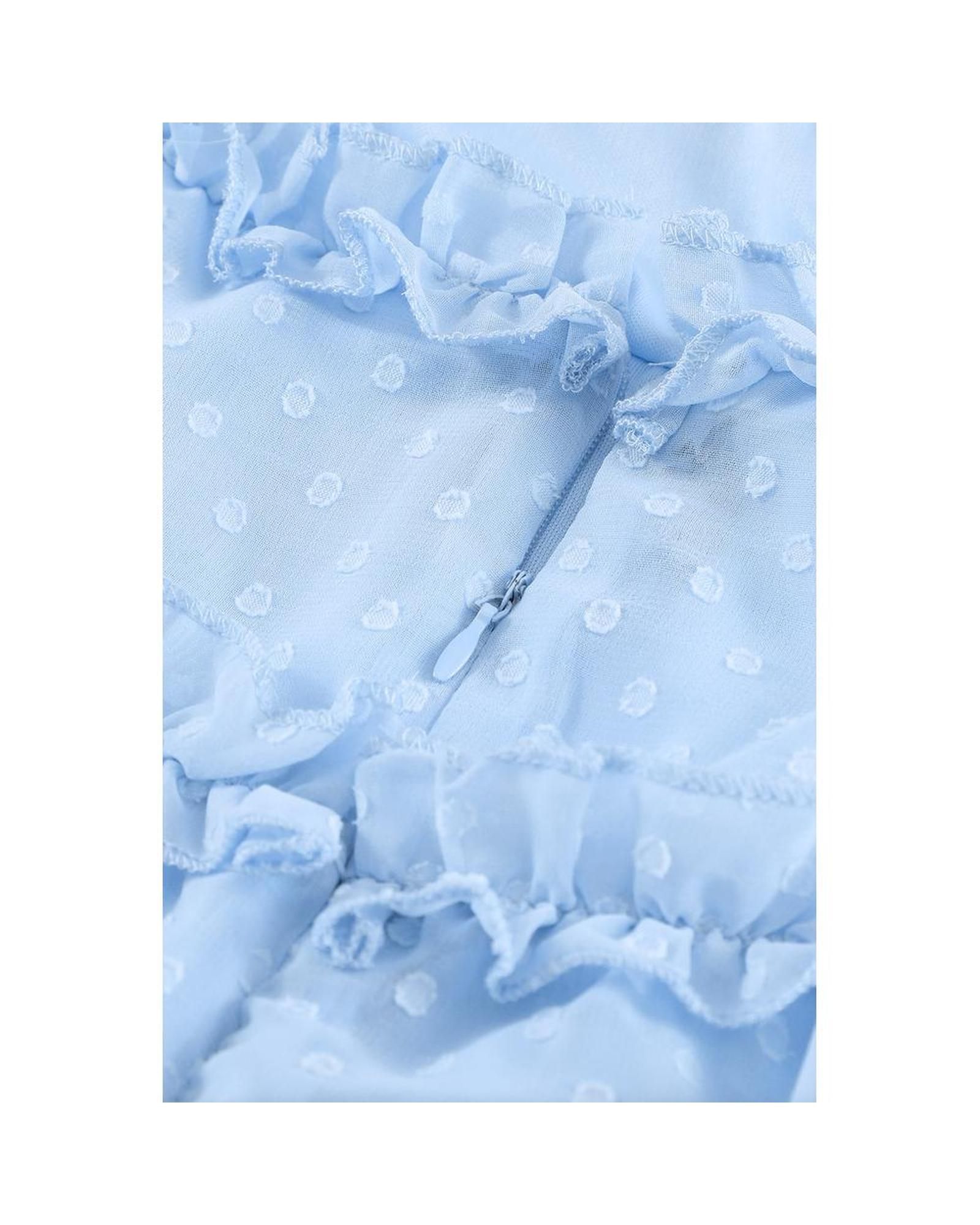 Azura Exchange Ruffled Mini Dress Women Sky Blue Mini Dresses - Picture 20 of 48