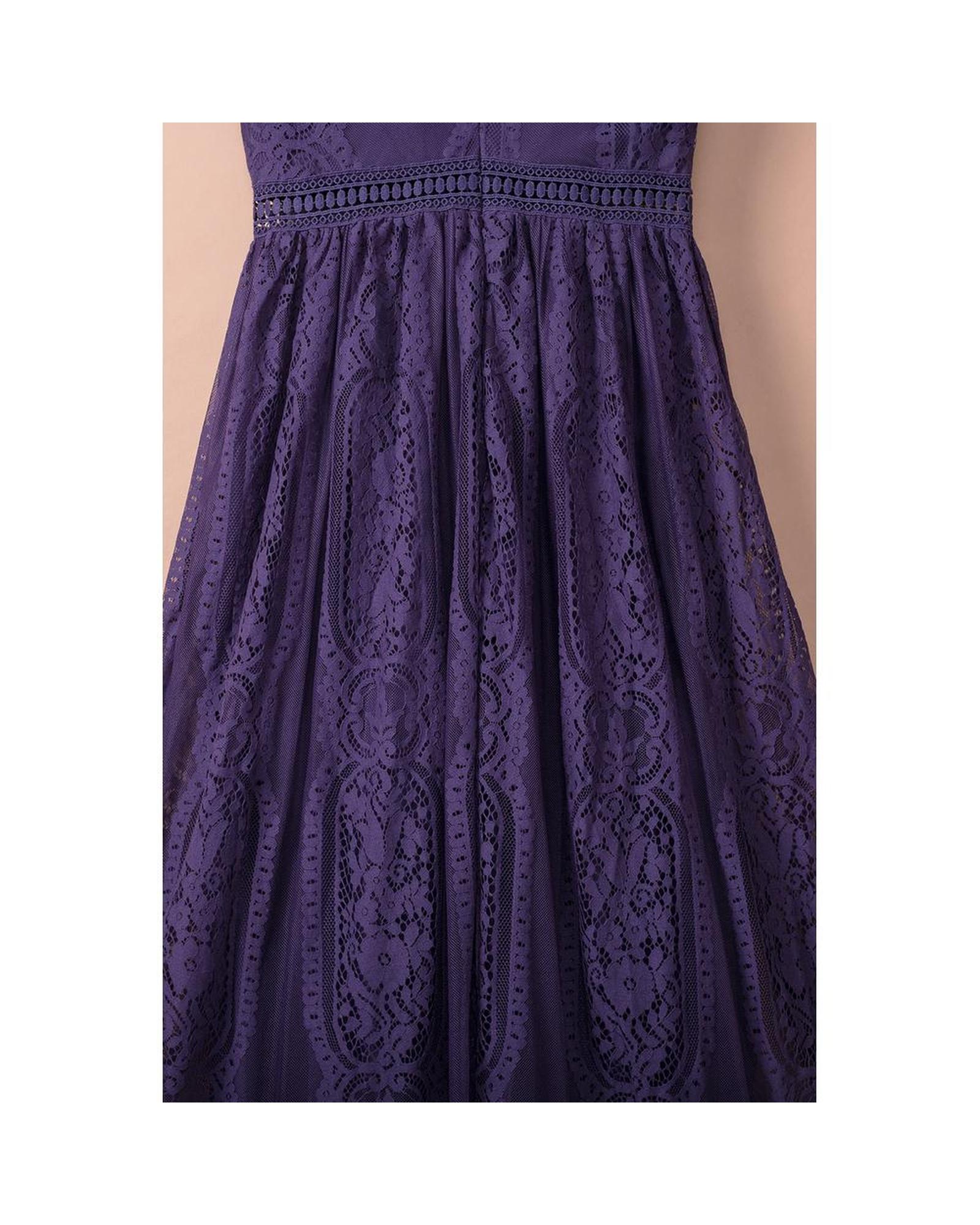 Azura Exchange Elegant Lace Maxi Dress Women Blue - Picture 17 of 48
