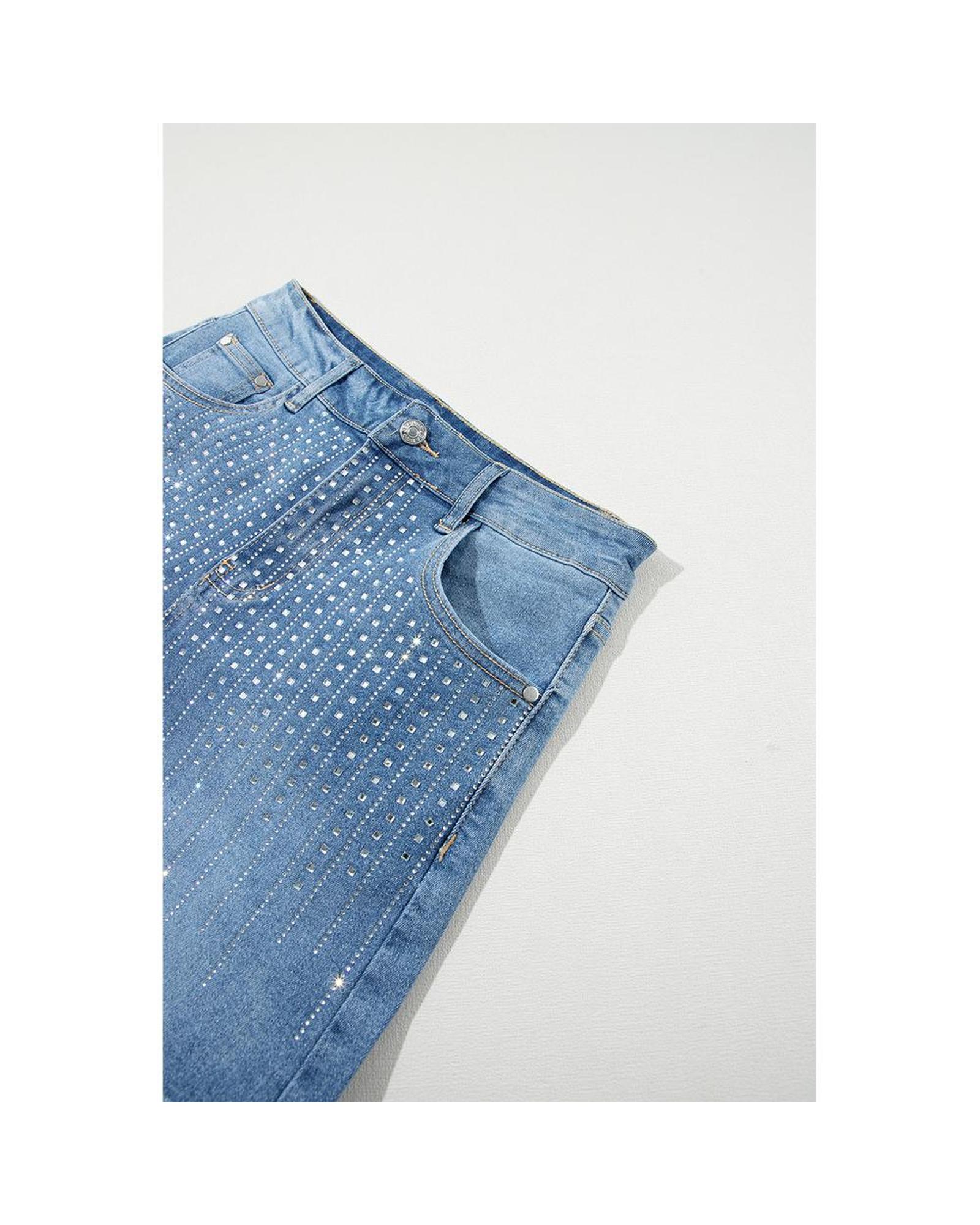 Azura Exchange Denim Shorts with Embellishments Casual Summer Bottoms - Picture 21 of 21