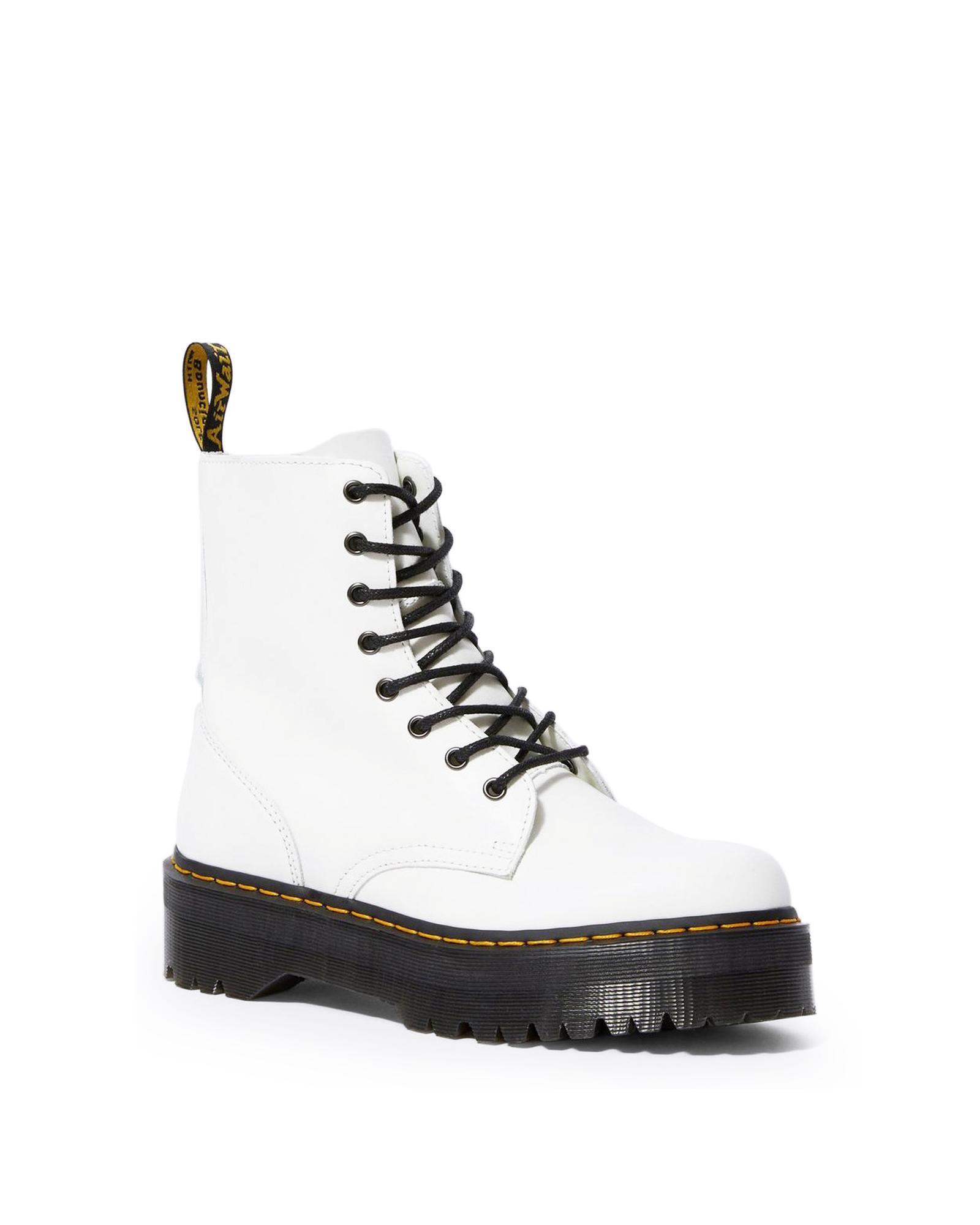 Dr Martens Metal Eyelet Leather Ankle Boots with 6.5cm Heel - White ...