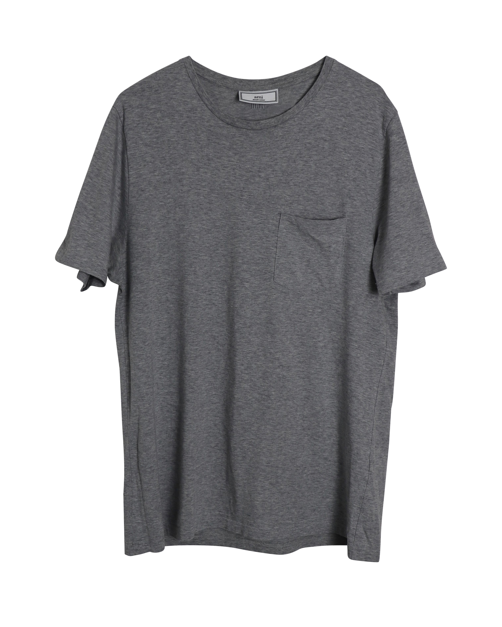 Grey Cotton Basic T-shirt