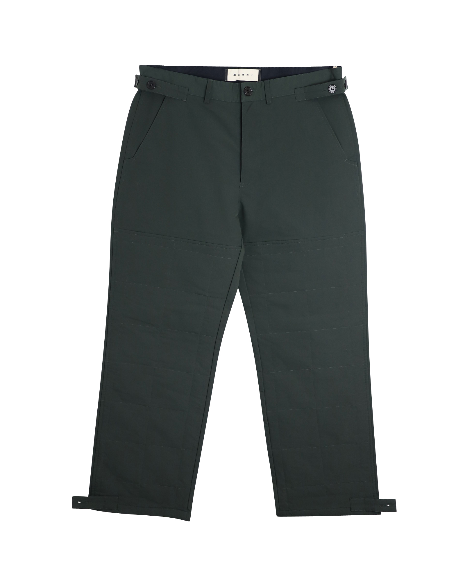 Relaxed Dark Green Trousers with Elegant Style
