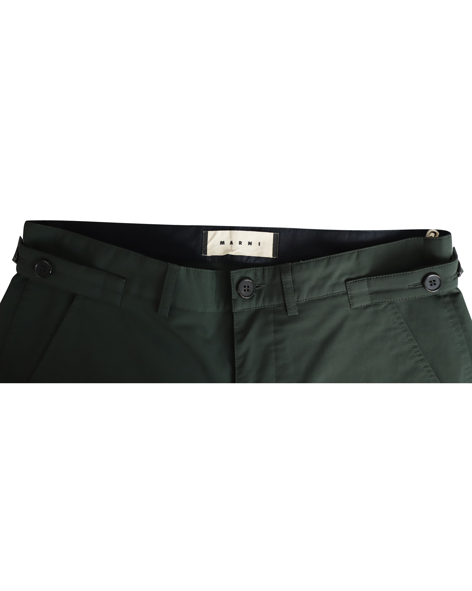Relaxed Dark Green Trousers with Elegant Style