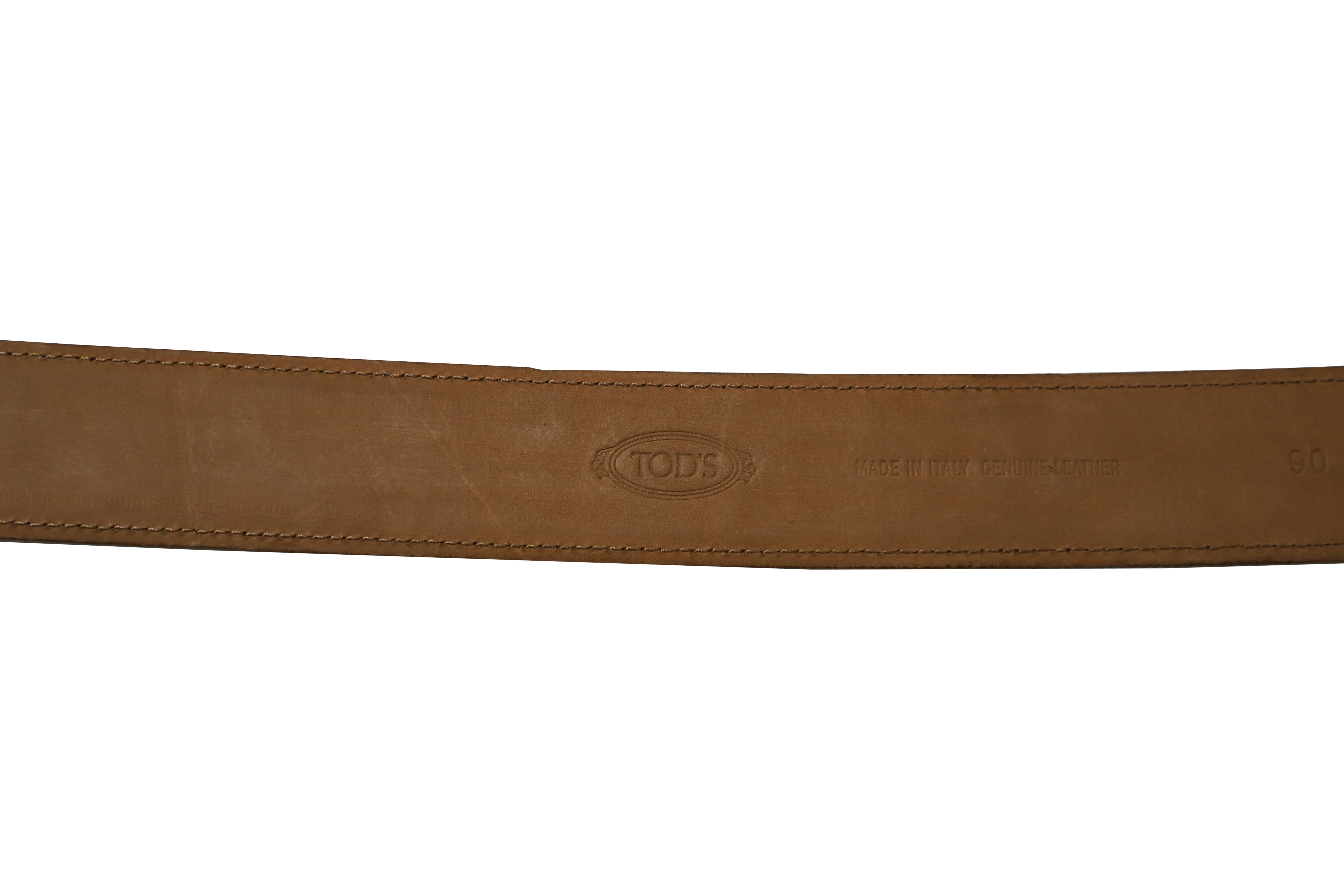 Canvas Logo Buckle Belt in Beige