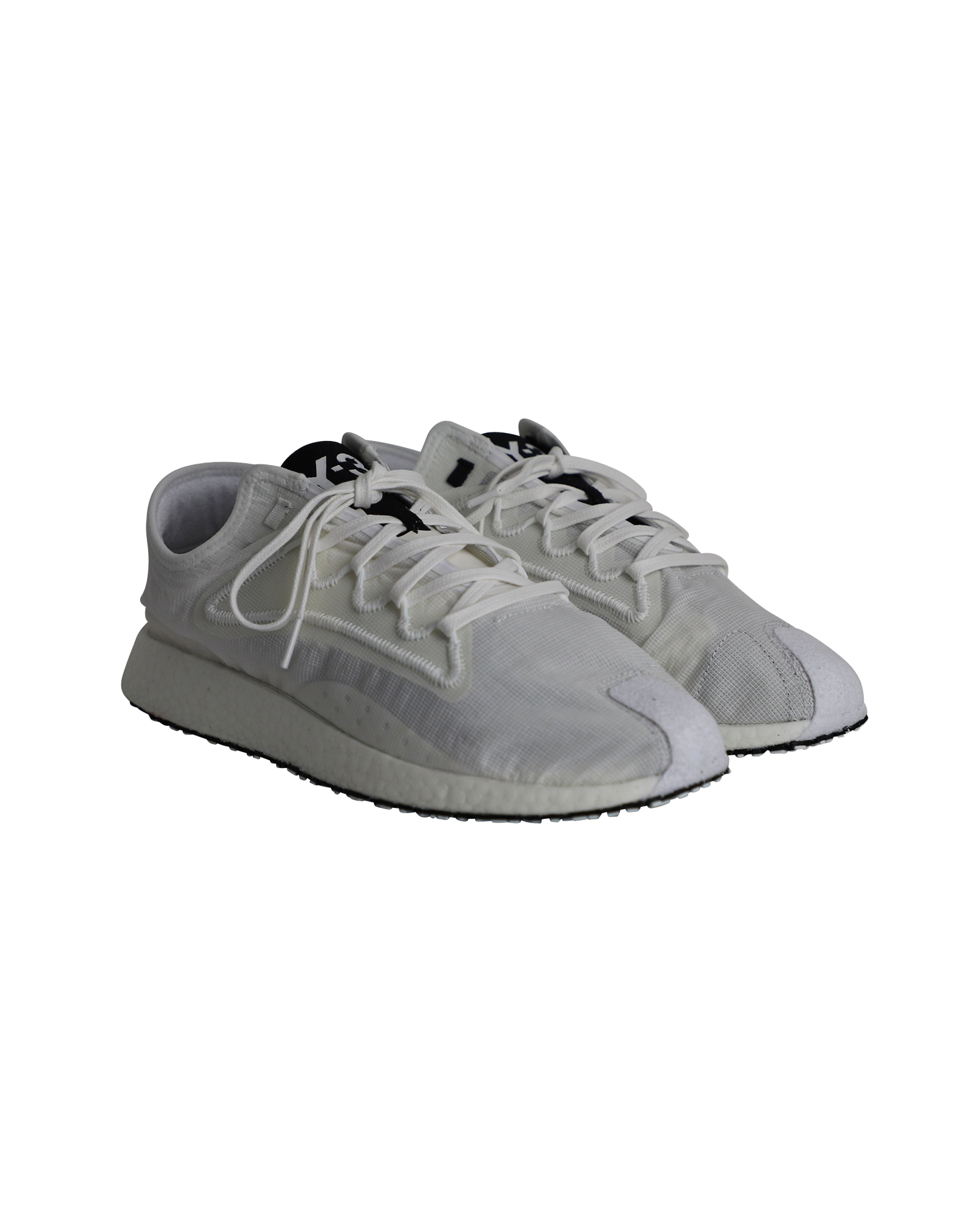 Lightweight White Low Top Sneakers with Boost Cushioning