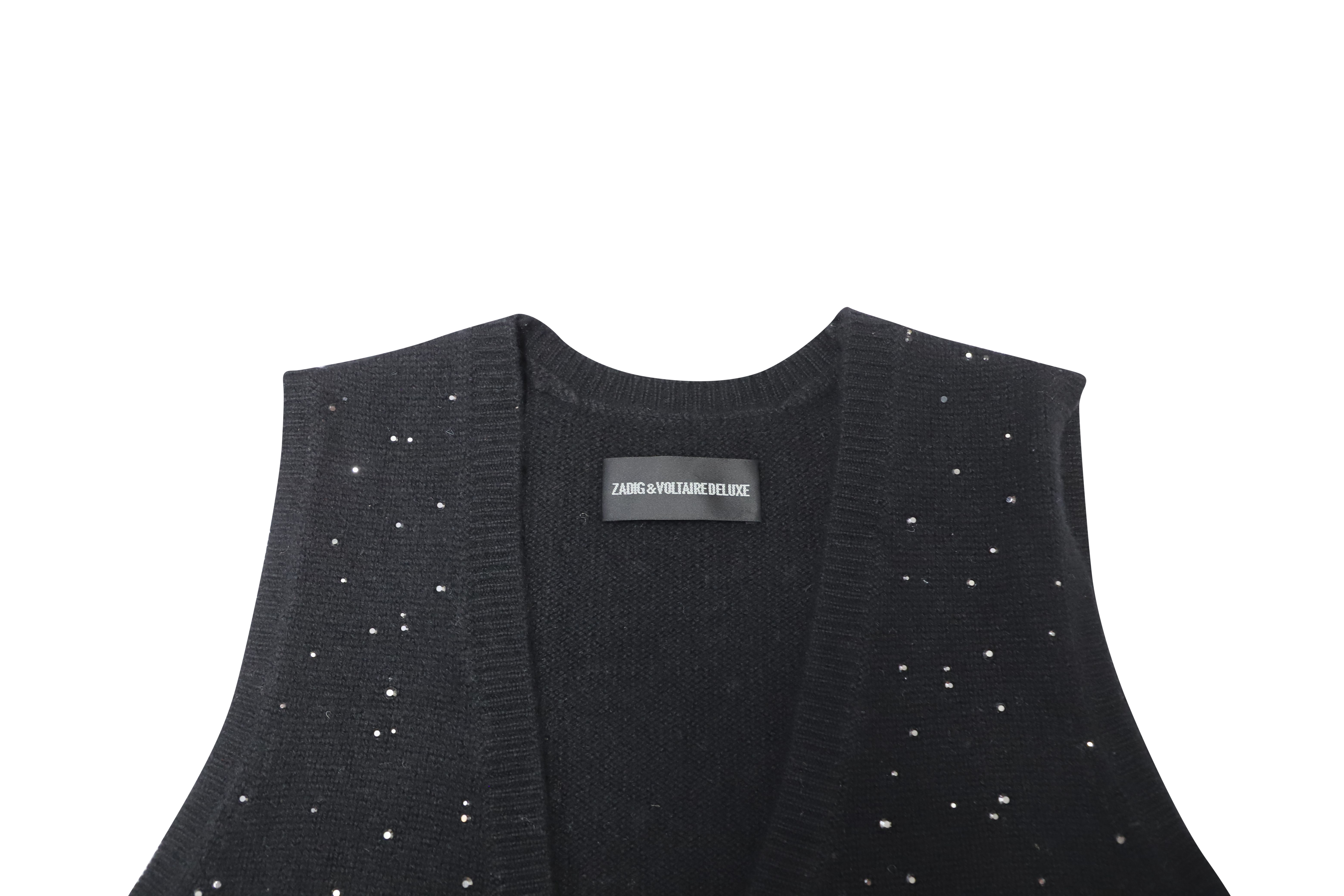 Sparkly Black Cashmere Vest