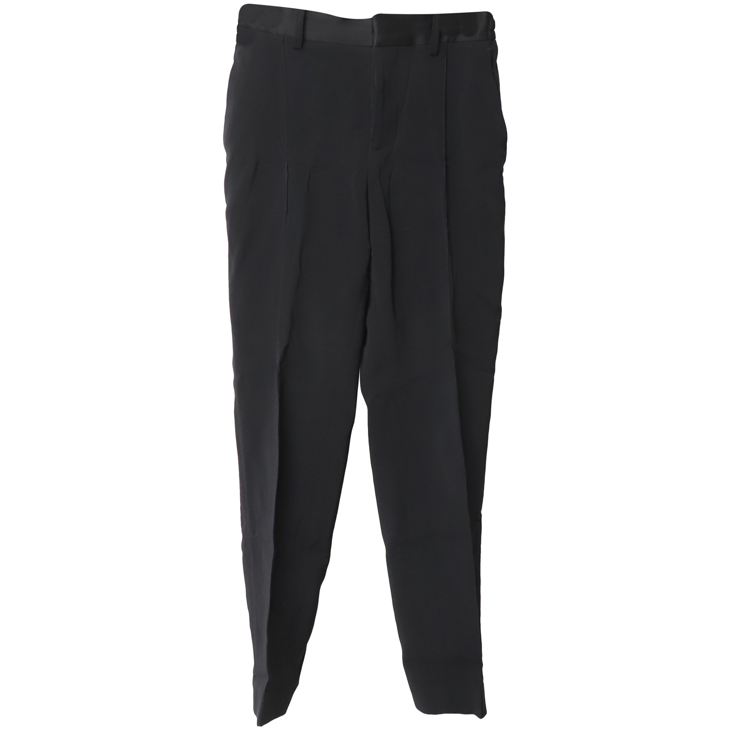 Refined Black Trouser Pants with Tapered Silhouette